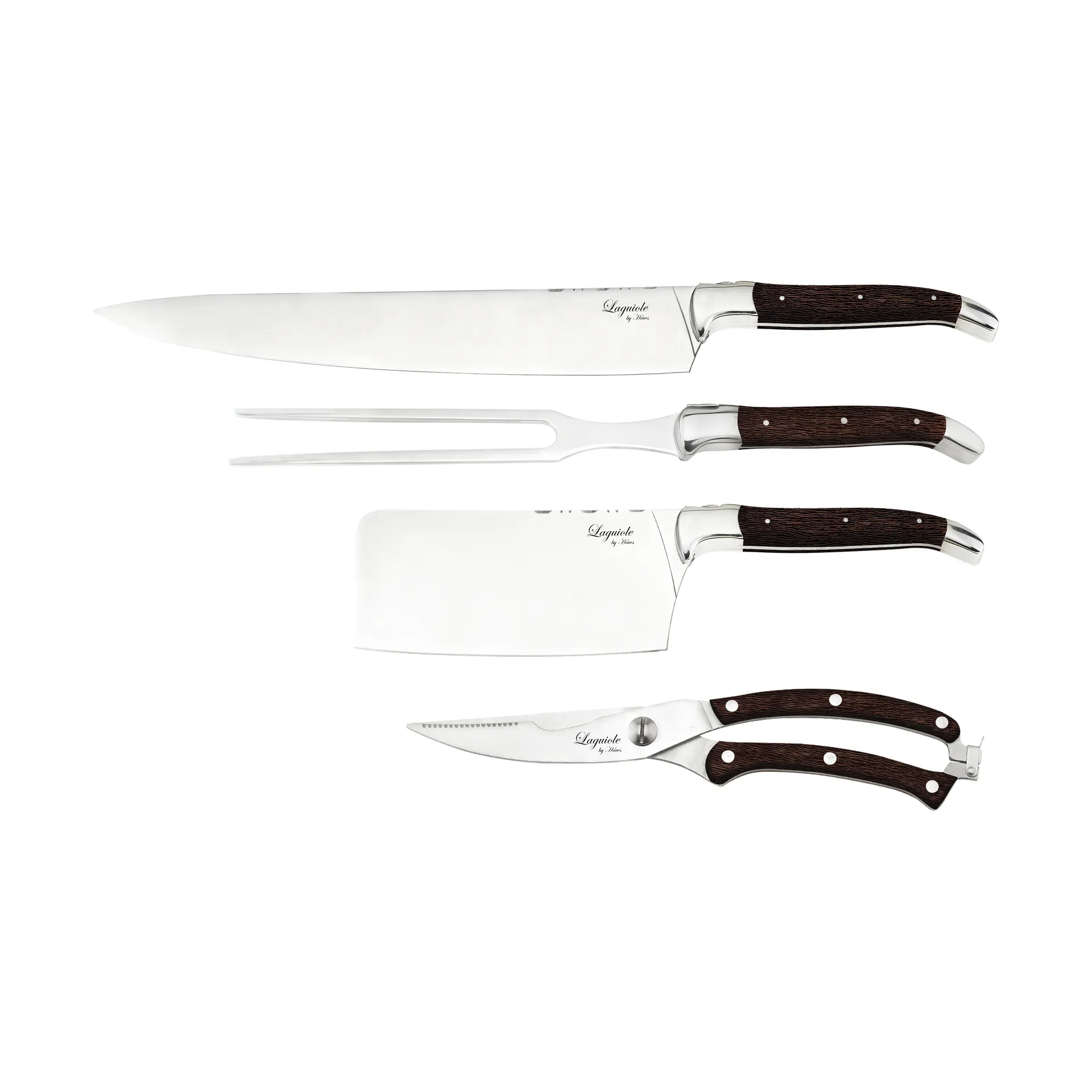 Laguiole By Hâws conjunto de facas de cozinha 4 peças, Wengué Hâws