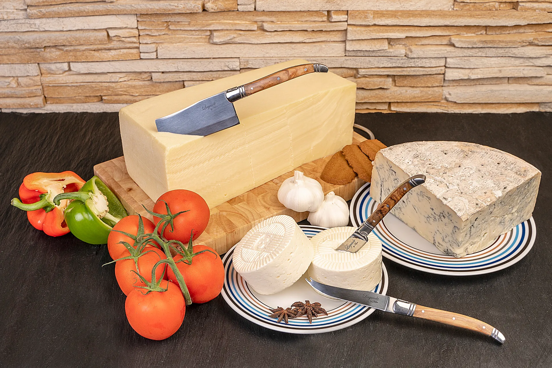 Laguiole By Hâws conjunto de facas de queijo 3 peças, Azeitona Hâws