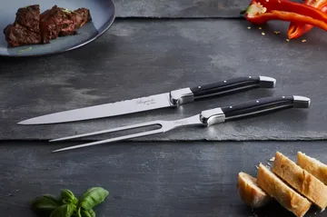 Laguiole By Hâws conjunto de trinchantes 2 peças - Preto Madeira - Hâws