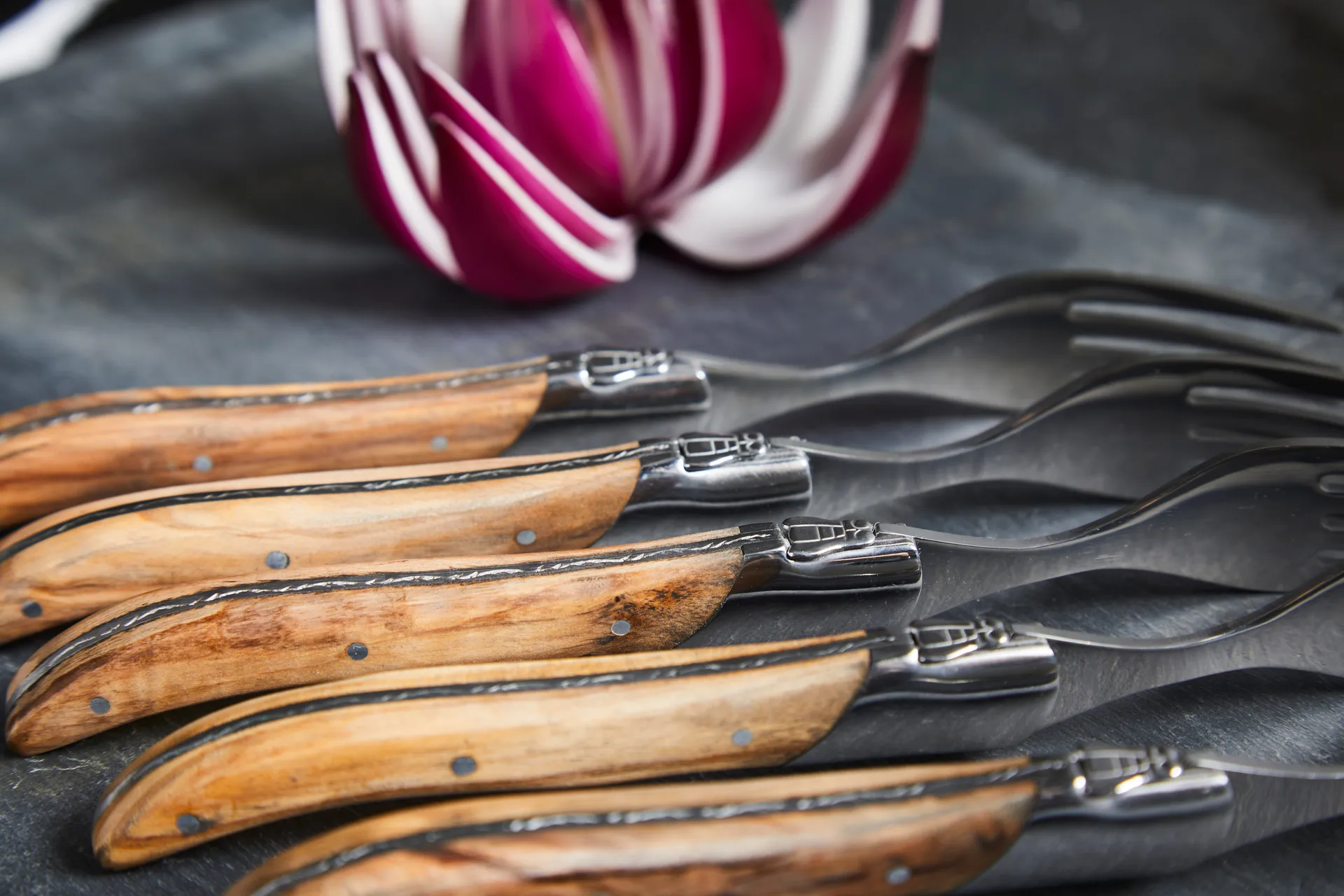 Laguiole By Hâws faca de grelha 6 unidades, Azeitona Hâws