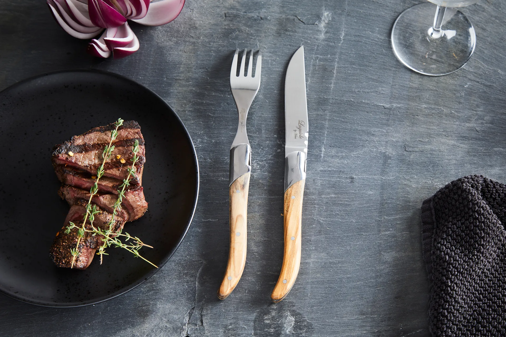 Laguiole By Hâws garfo de grelha 6 unidades, Azeitona Hâws