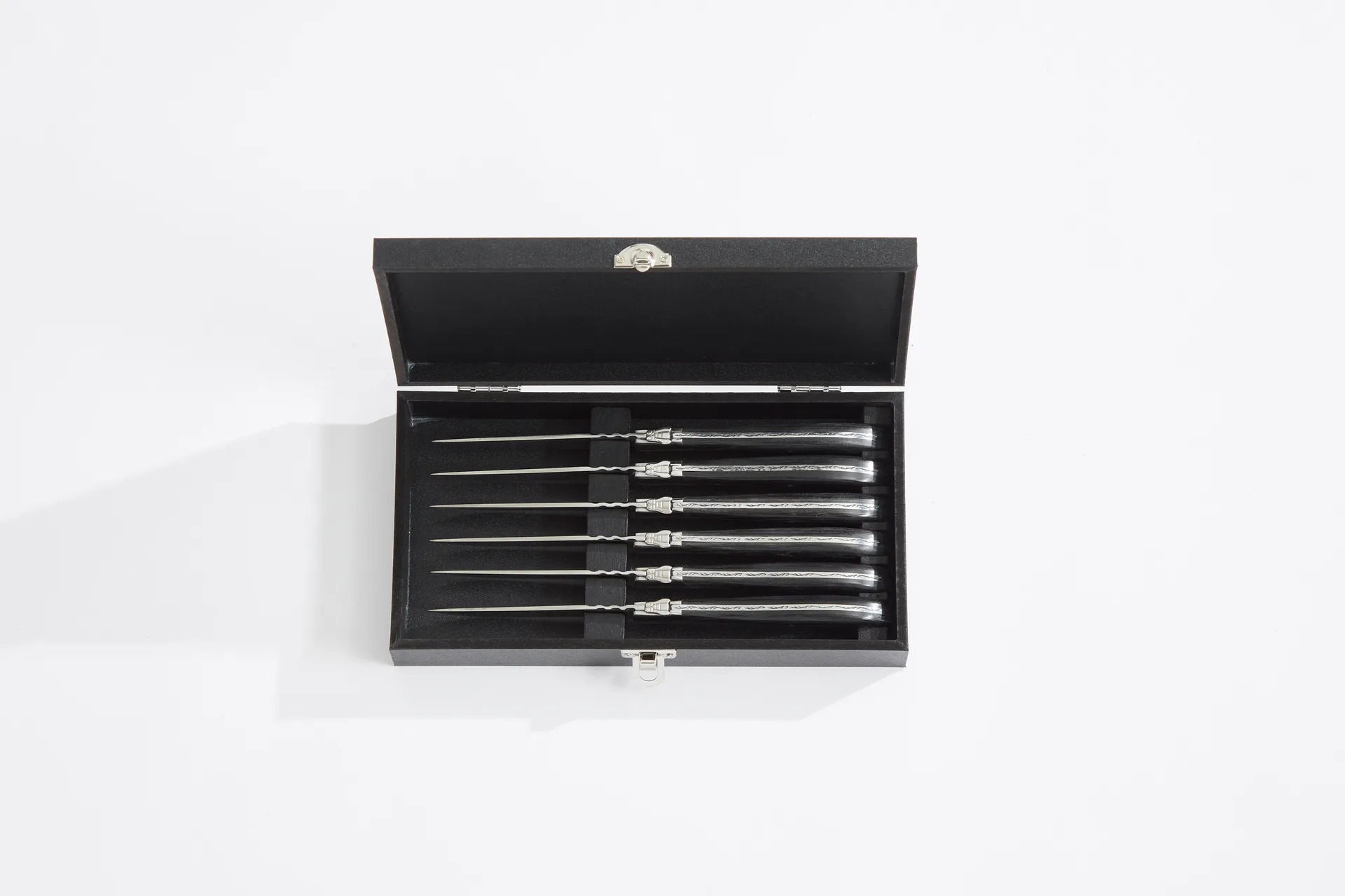 Laguiole By Hâws garfo de grelha 6 unidades, Preto Madeira Hâws