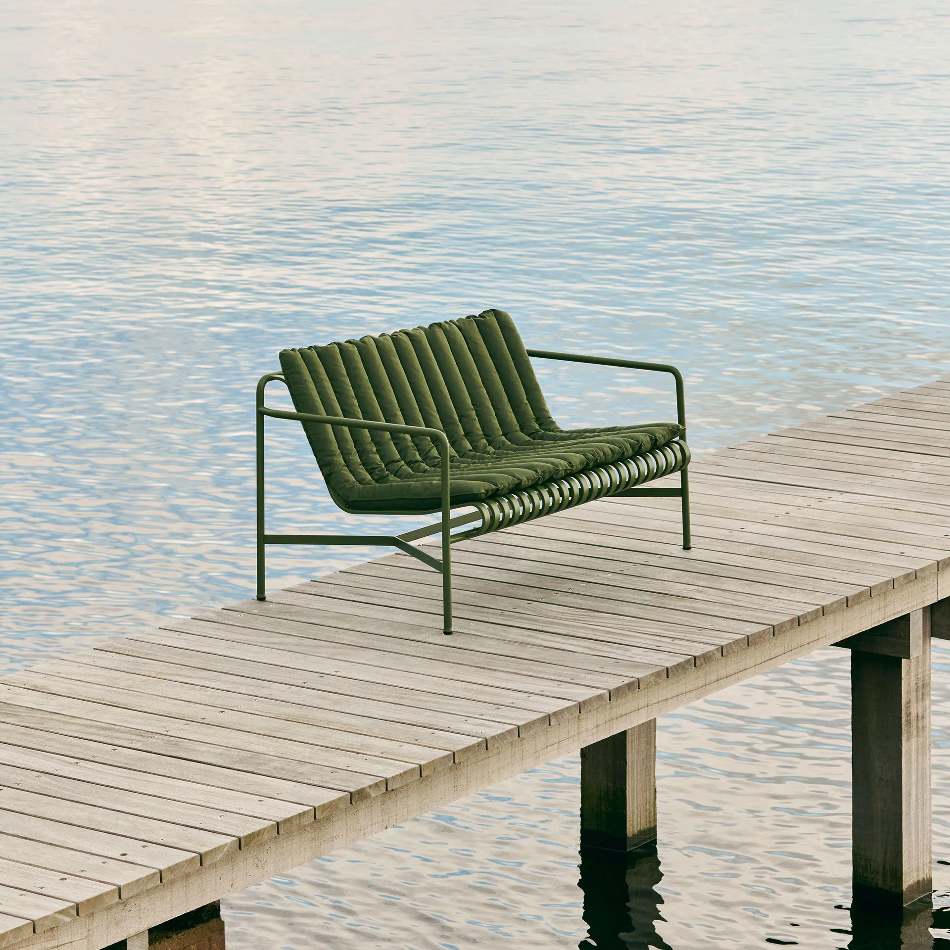 Almofada de assento Palissade Lounge Sofa Soft Quilted, Olive HAY