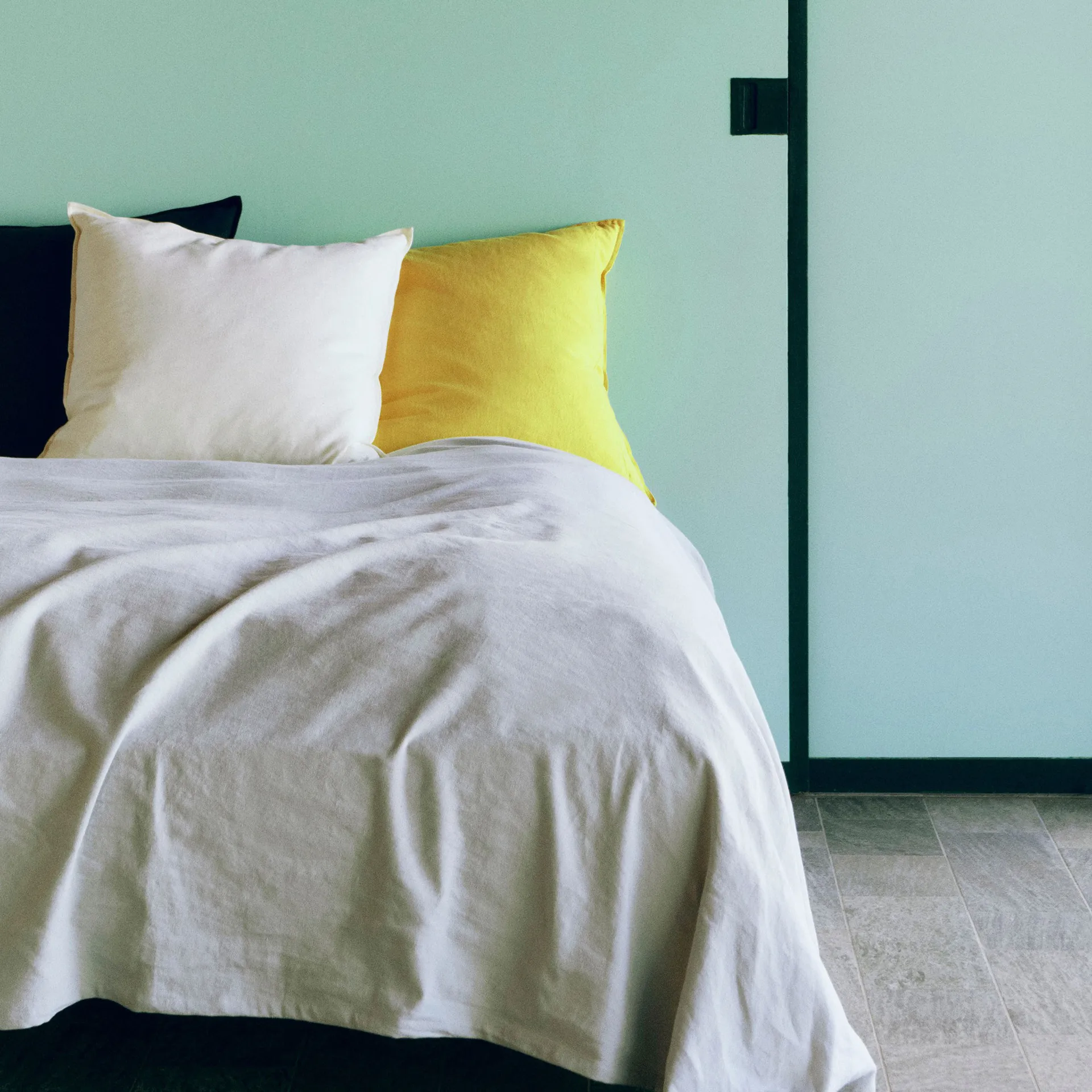 Almofada Linen 60x60 cm, Lemon yellow HAY