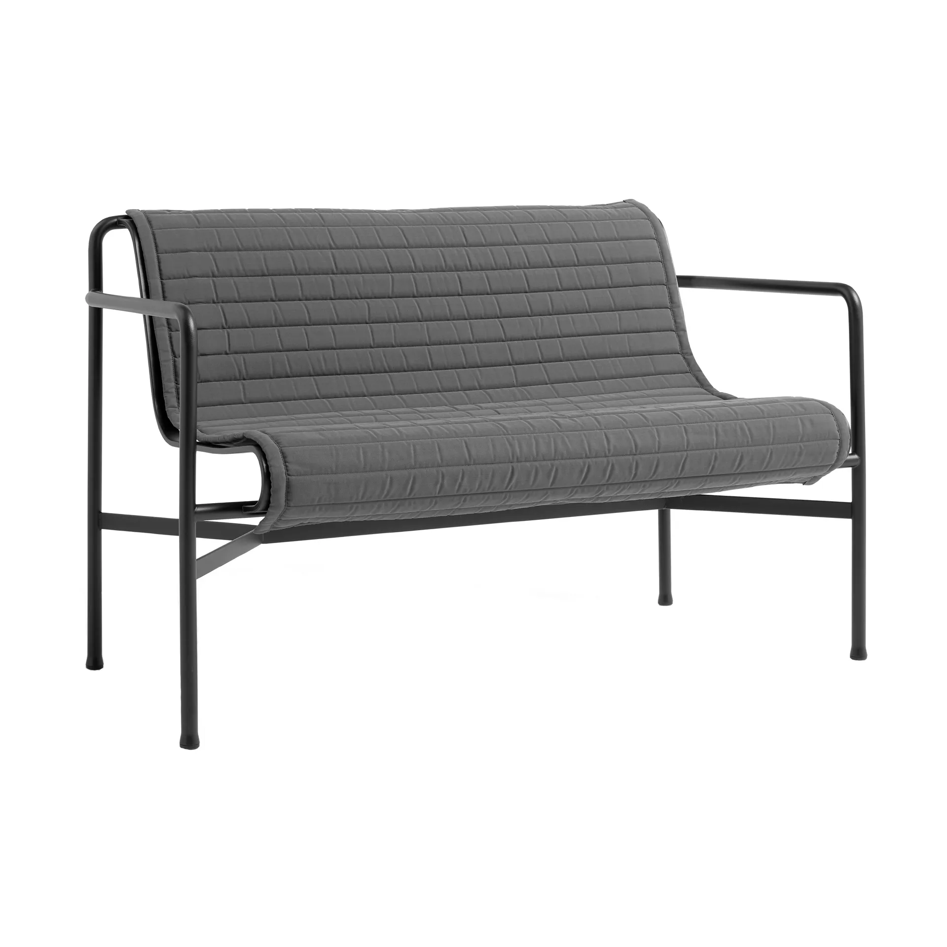 Almofada Palissade Quilted, Anthracite, para Dining banco HAY