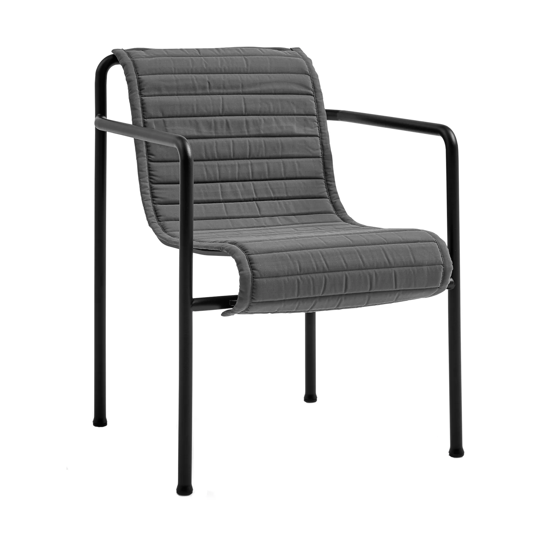 Almofada para cadeira com apoios de braços Palissade Dining Quilted, Anthracite HAY