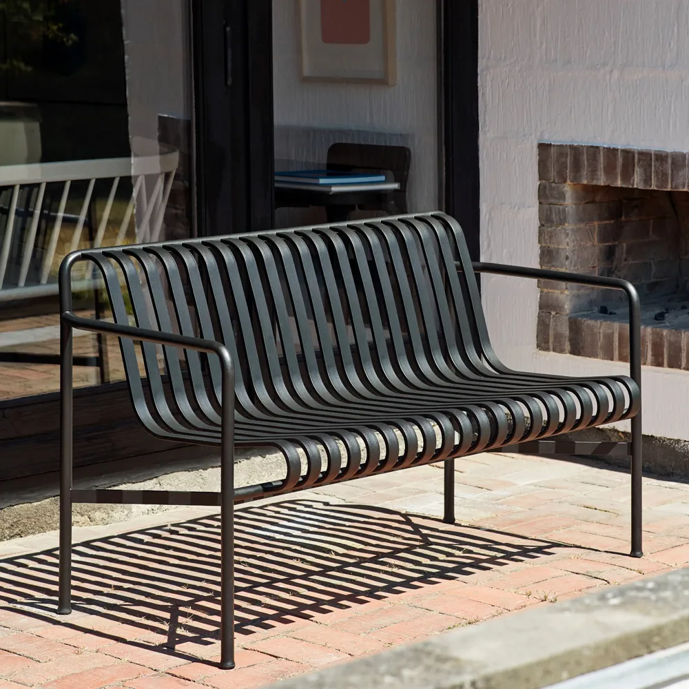 Banco com apoios de braços Palissade Dining, Anthracite HAY