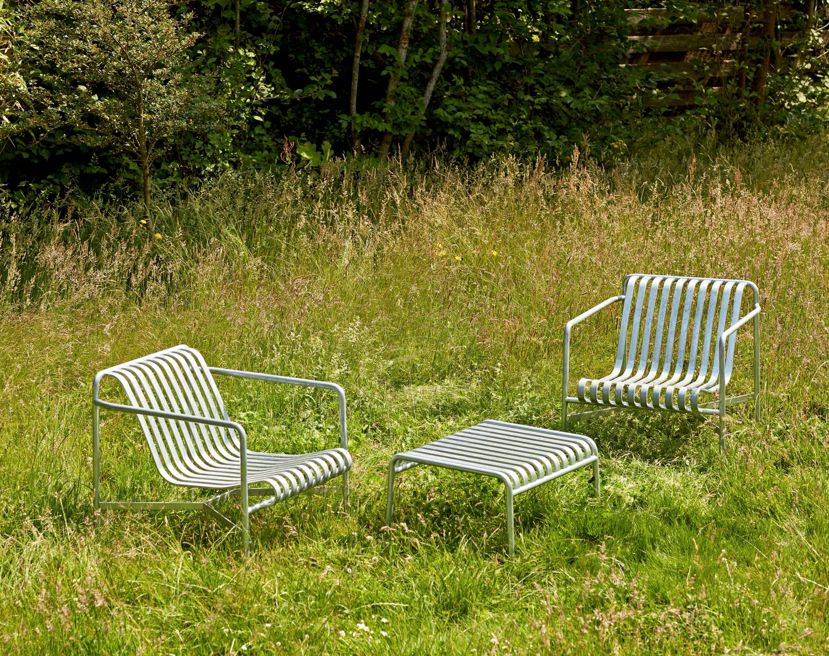 Banco de apoio para pés Palissade Ottoman, Sky grey HAY