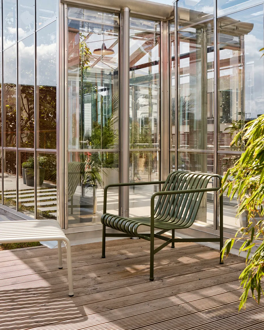 Banco de apoio para pés Palissade Ottoman, Sky grey HAY