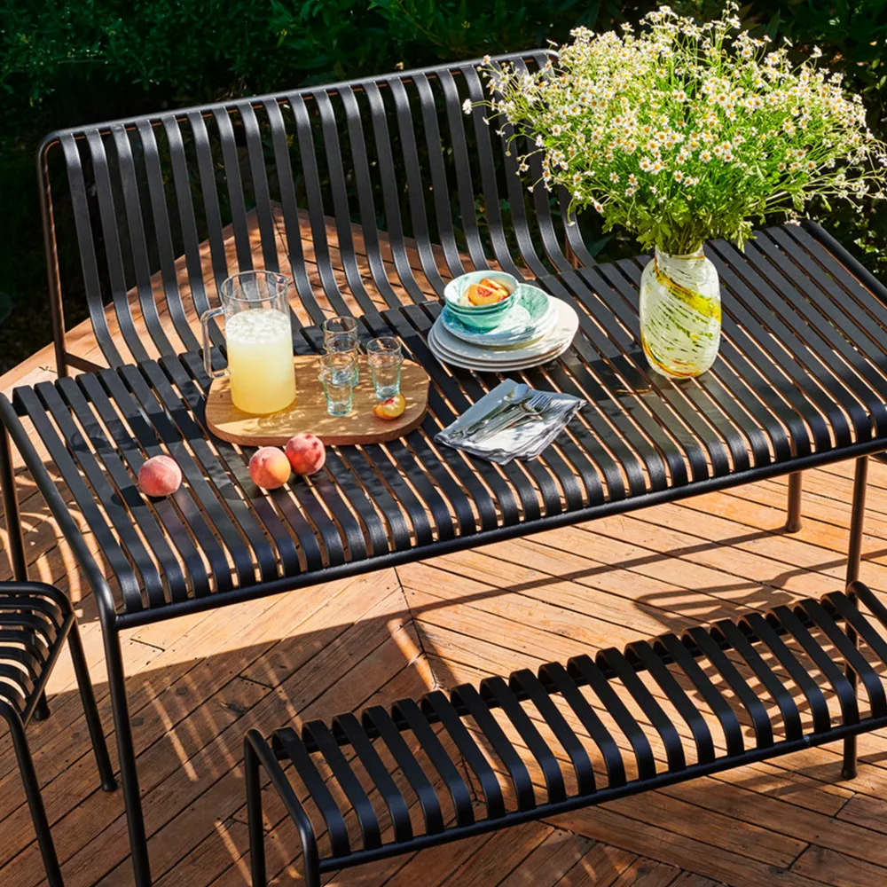 Banco sem apoios de braços Palissade Dining, Anthracite HAY