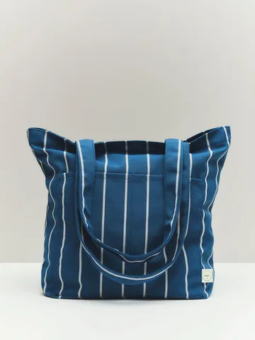 Bolsa de tecido Outdoor Market - Blue-bege, médio - HAY