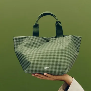 Bolsa Grid Everyday Bag - Dark green, mini - HAY