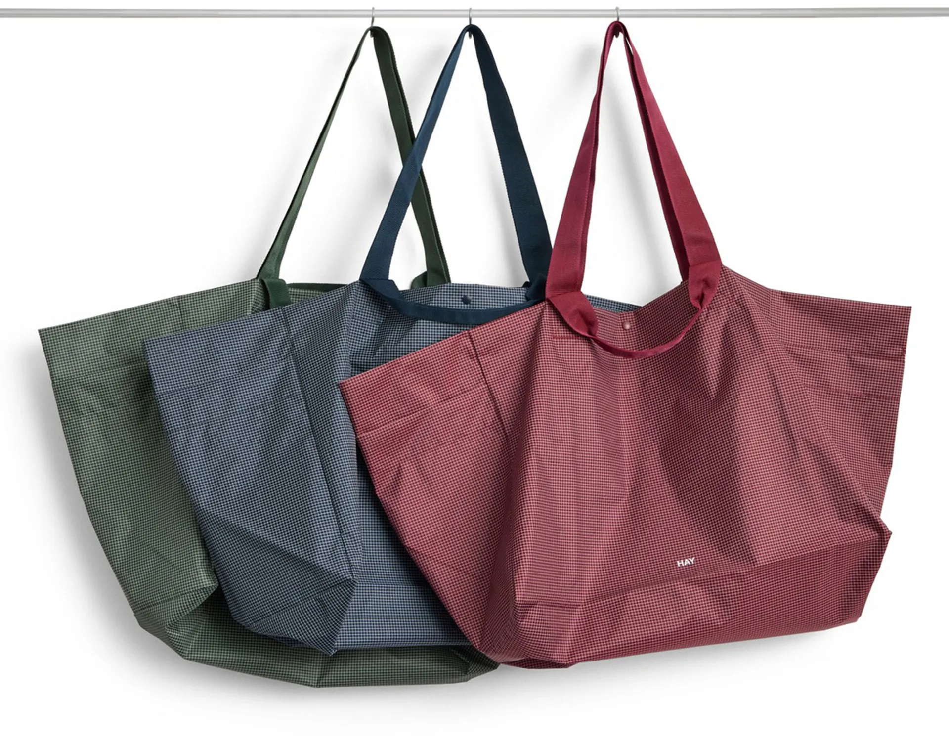 Bolsa Grid Weekend Bag, Burgundy, large HAY