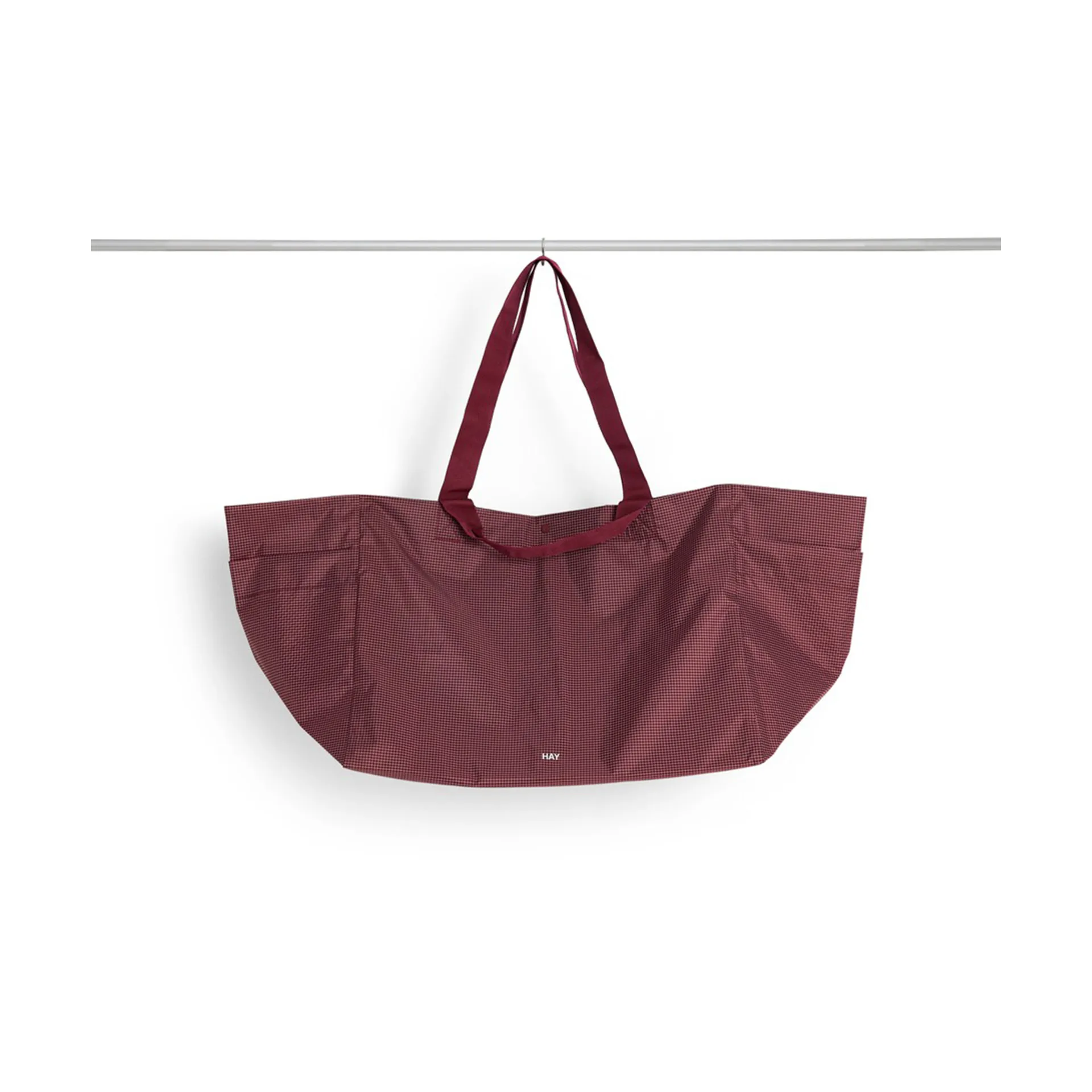 Bolsa Grid Weekend Bag, Burgundy, large HAY