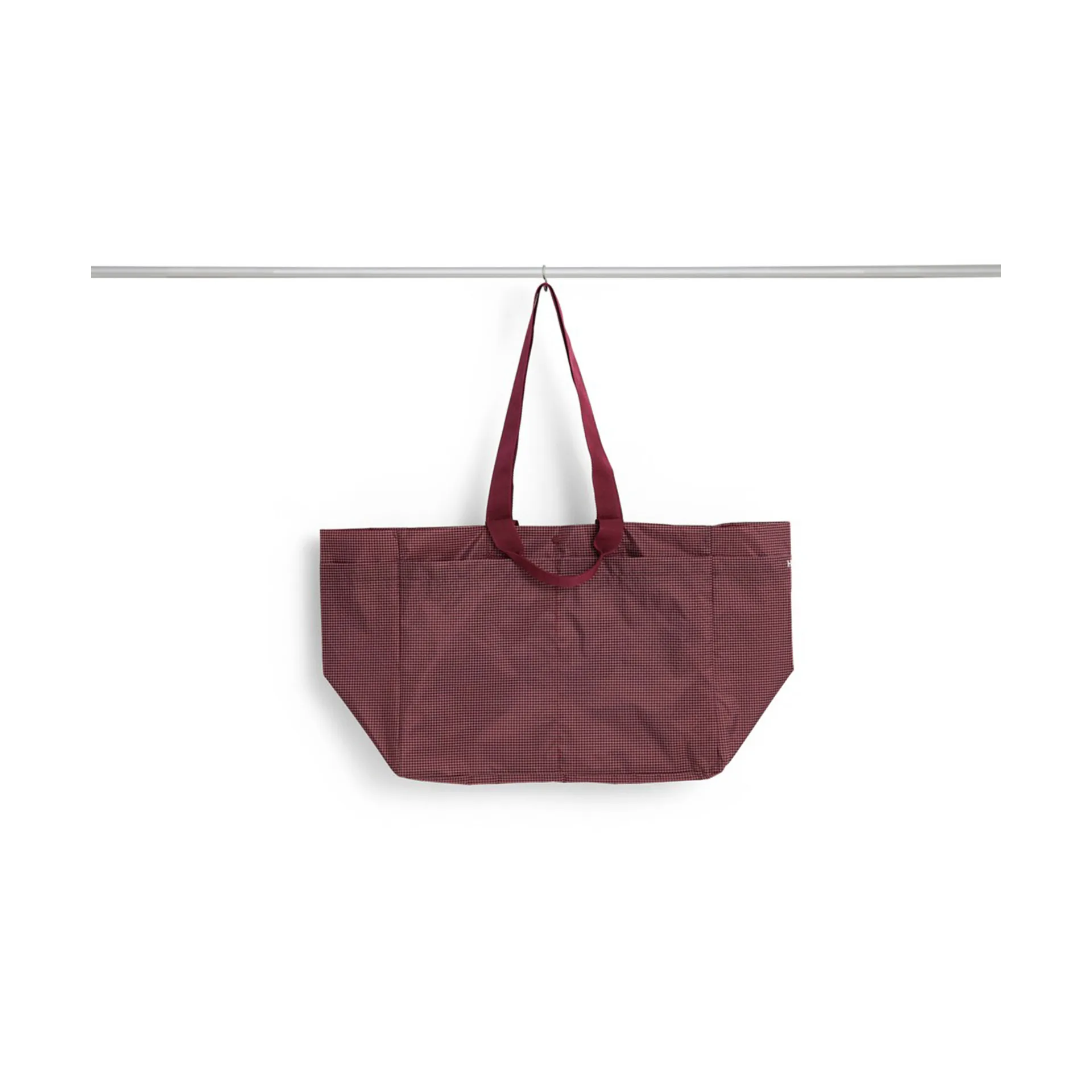 Bolsa Grid Weekend Bag, Burgundy, medium HAY