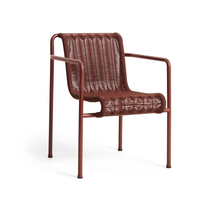 Cadeira com apoios de braços Palissade Cord Dining   - Iron red - HAY