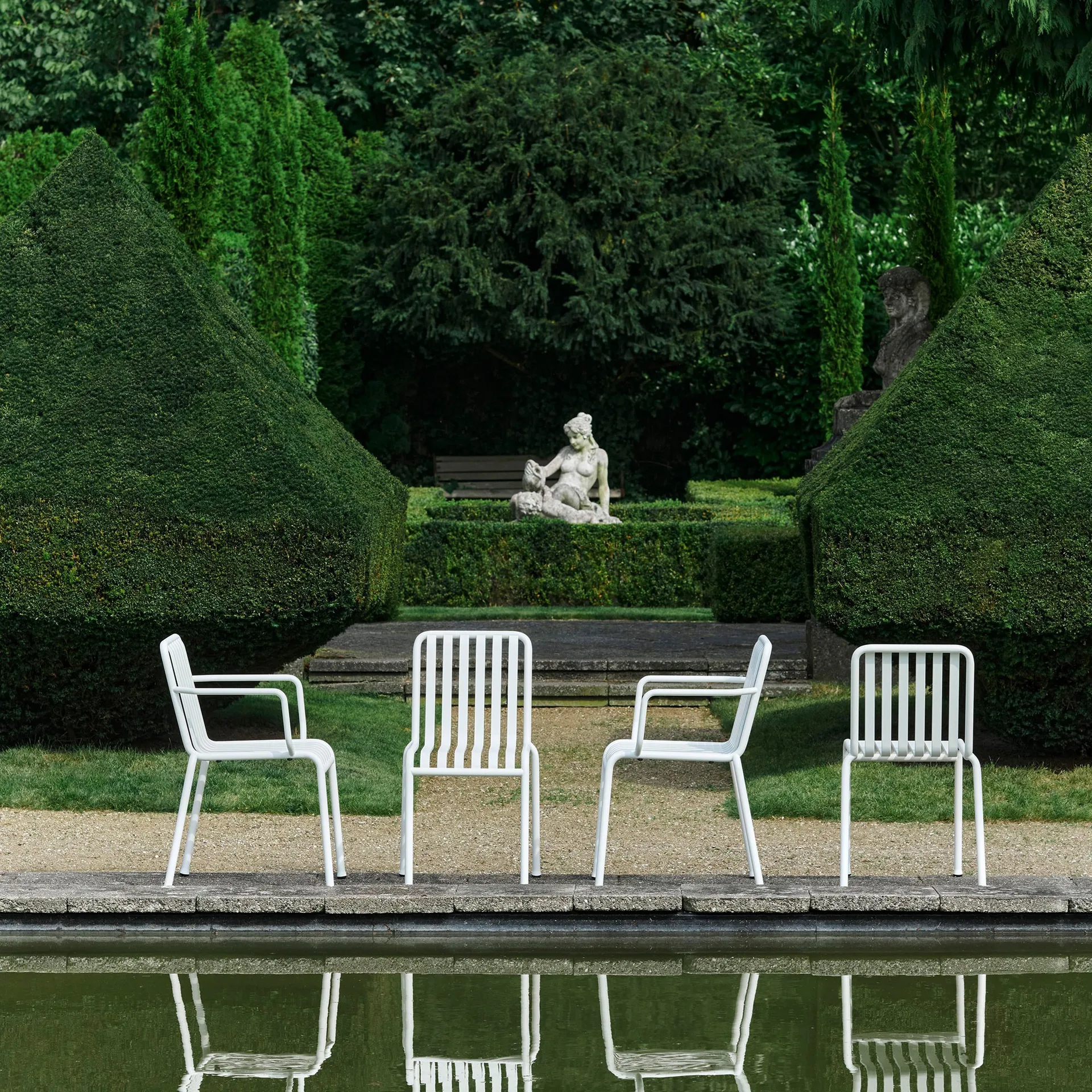 Cadeira com apoios de braços Palissade, Cream white HAY