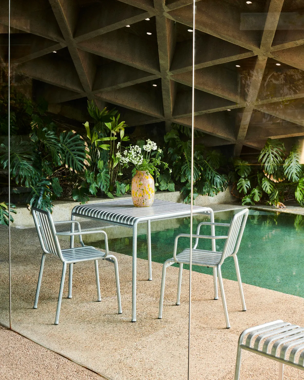 Cadeira com apoios de braços Palissade, Hot galvanised HAY