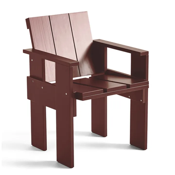 Cadeira com braços Crate Dining Chair - Iron red - HAY