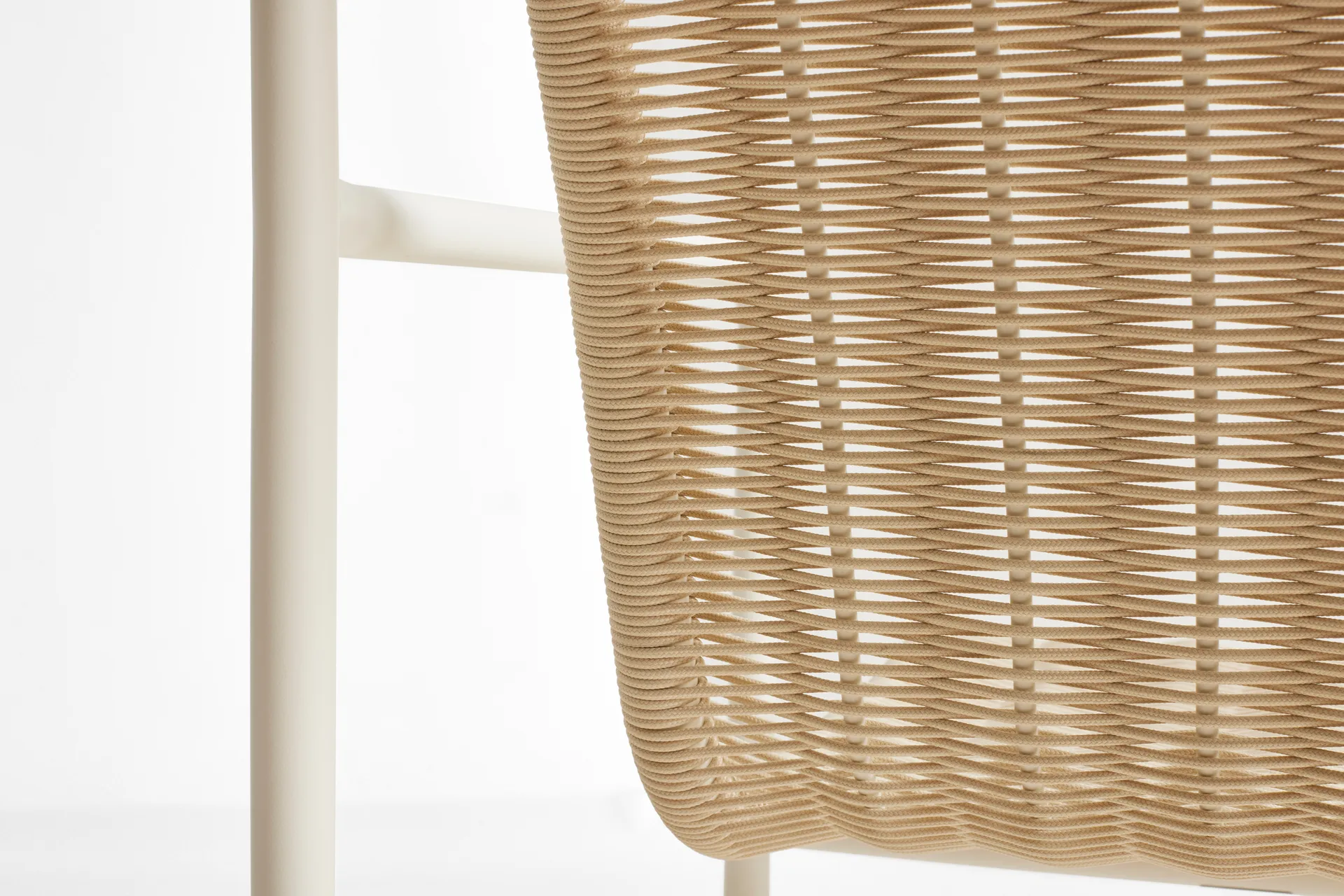 Cadeira lounge Palissade Cord Low, Cream white HAY