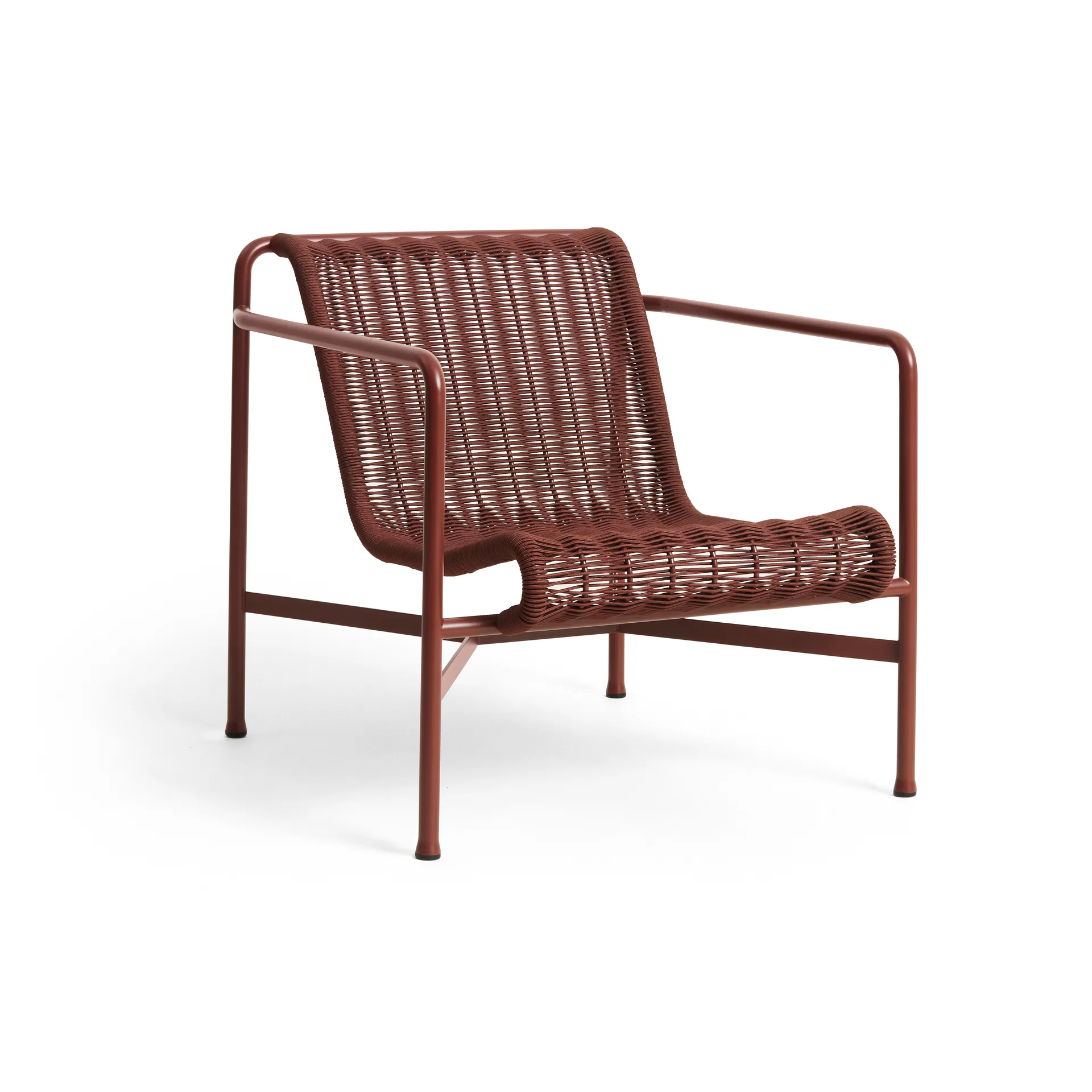 Cadeira lounge Palissade Cord Low, Iron red HAY