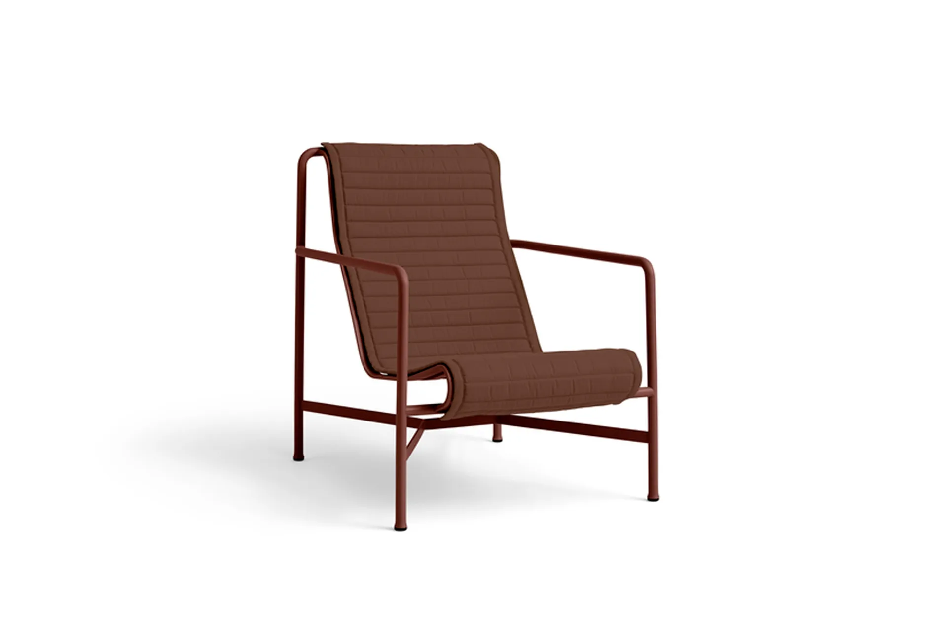 Cadeira lounge Palissade High, Iron red HAY