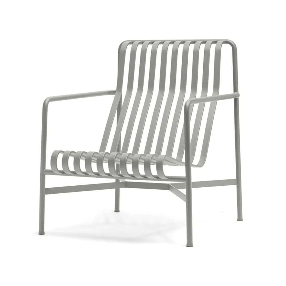 Cadeira lounge Palissade High, Sky grey HAY