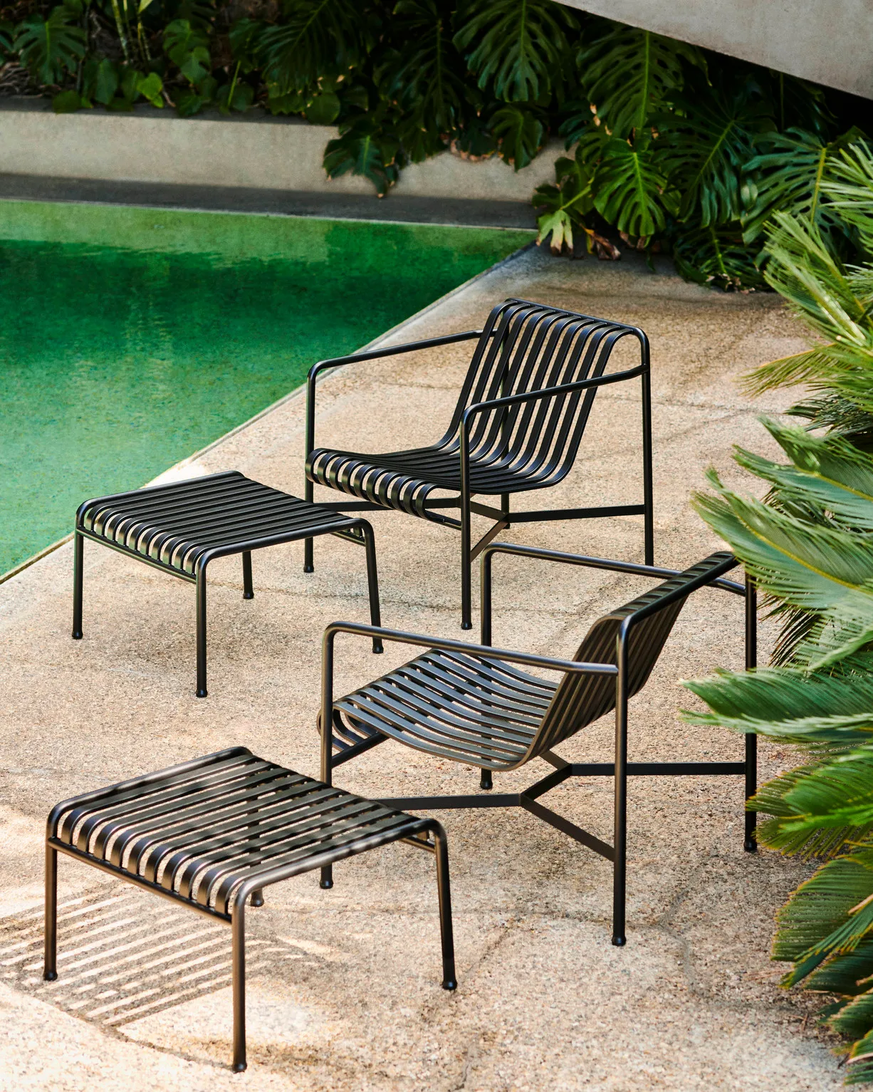 Cadeira lounge Palissade Low, Anthracite HAY