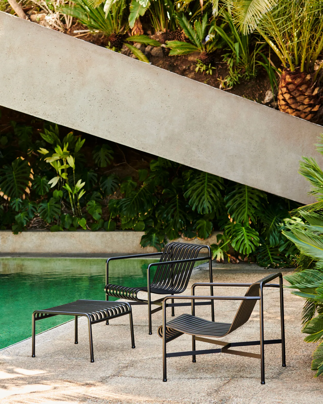 Cadeira lounge Palissade Low, Anthracite HAY