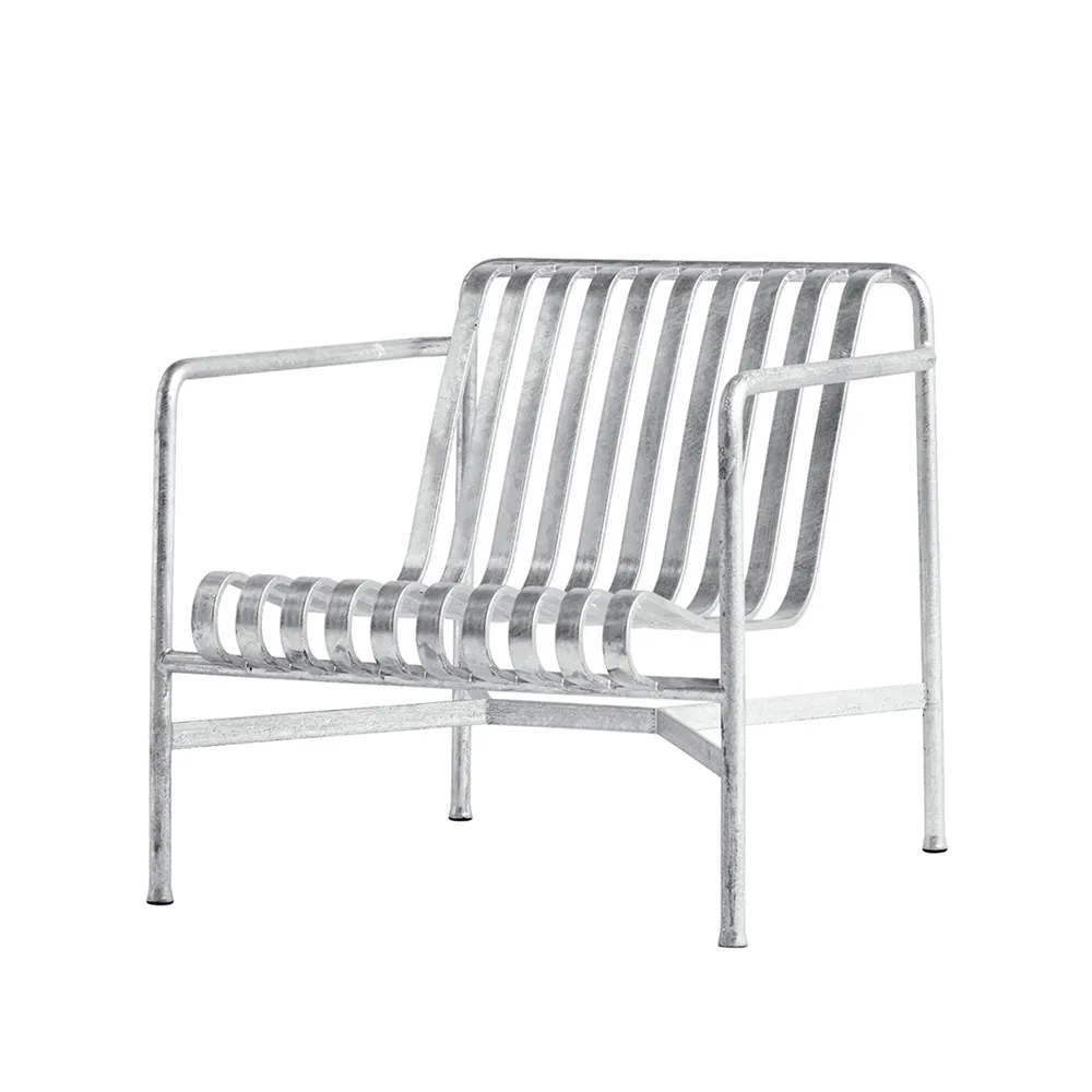 Cadeira lounge Palissade Low, hot galvanized HAY