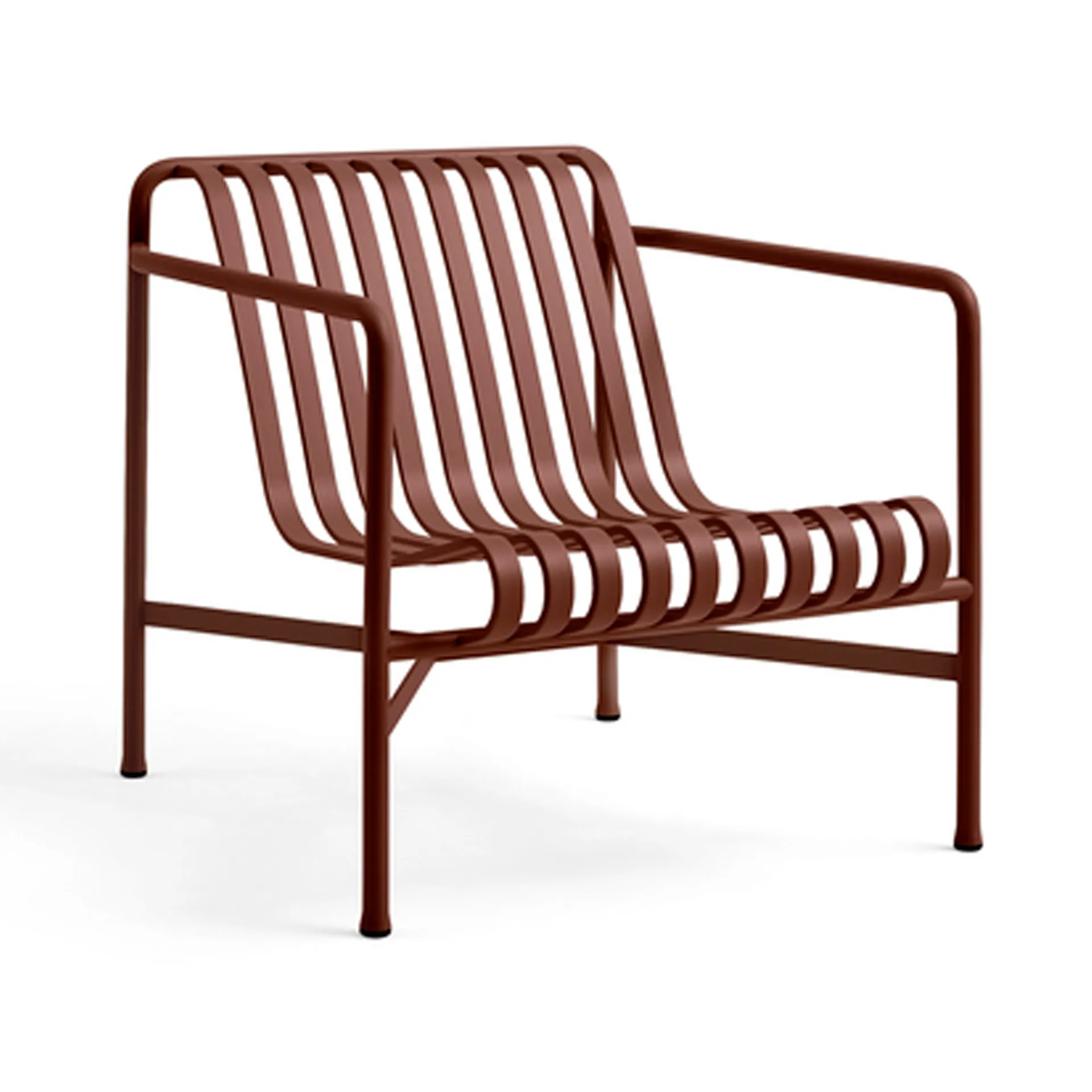Cadeira lounge Palissade Low, Iron red HAY