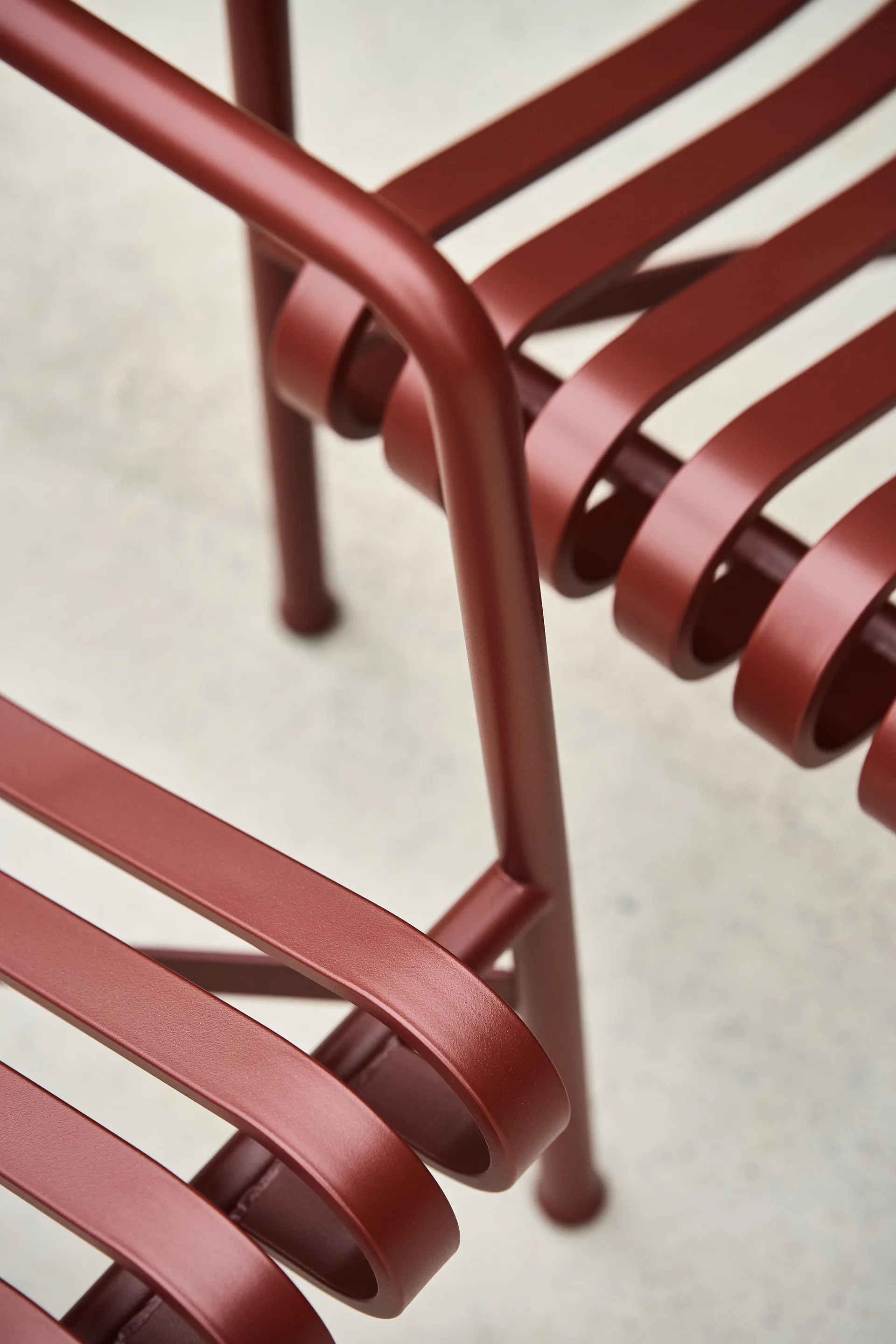 Cadeira lounge Palissade Low, Iron red HAY