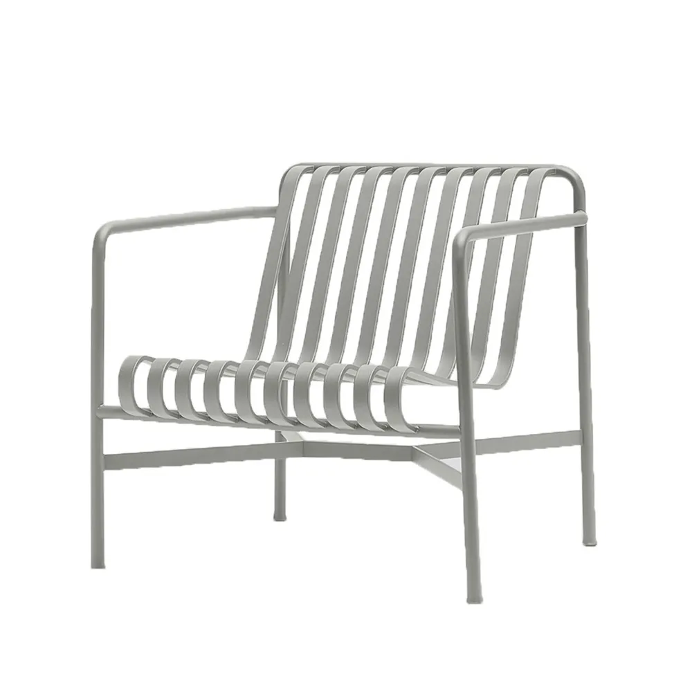 Cadeira lounge Palissade Low, Sky grey HAY