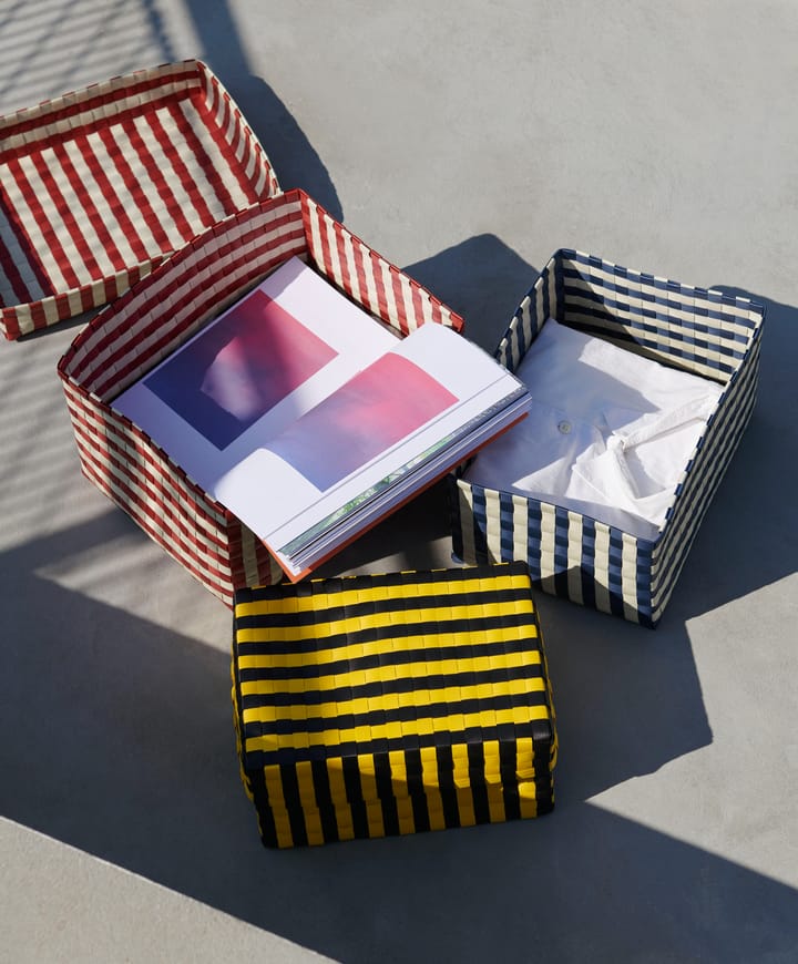 Caixa de arrumação Maxim Stripe Box S 21x30 cm, Amarelo-preto HAY