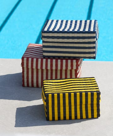 Caixa de arrumação Maxim Stripe Box S 21x30 cm - Amarelo-preto - HAY