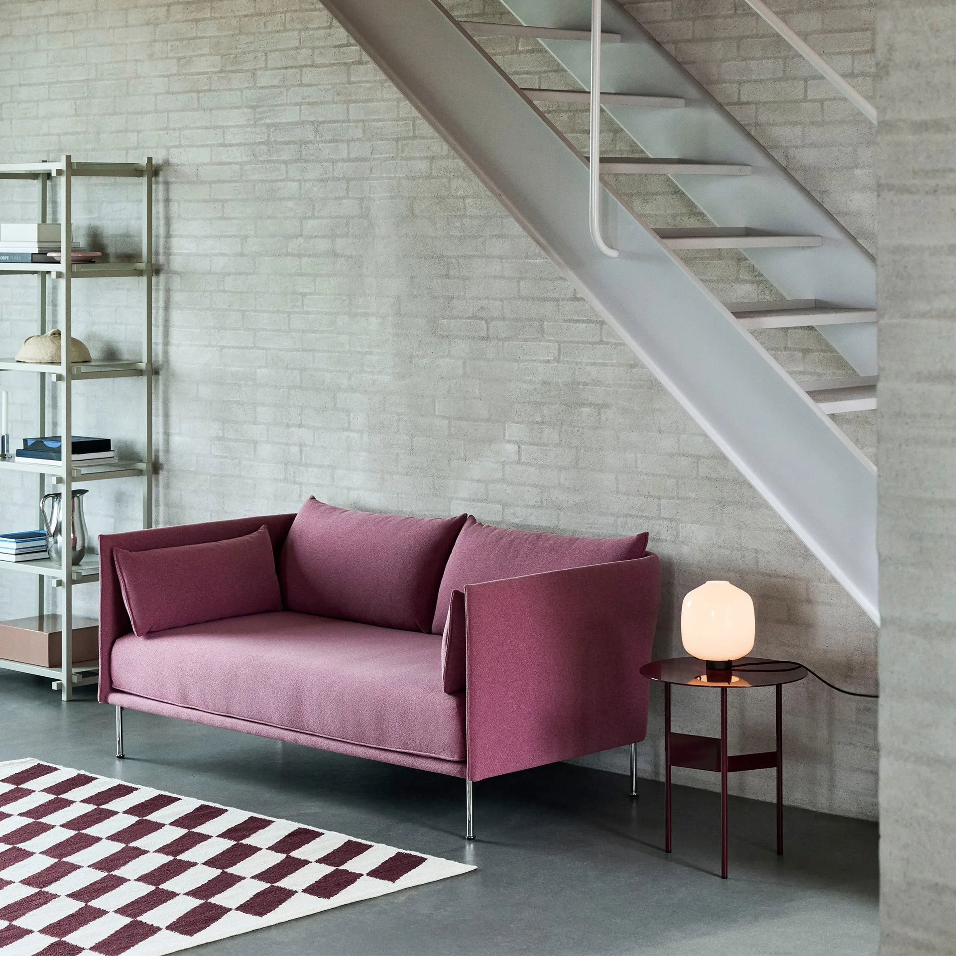 Candeeiro de mesa Buoy Ø20 cm, Opal glass-soft black HAY