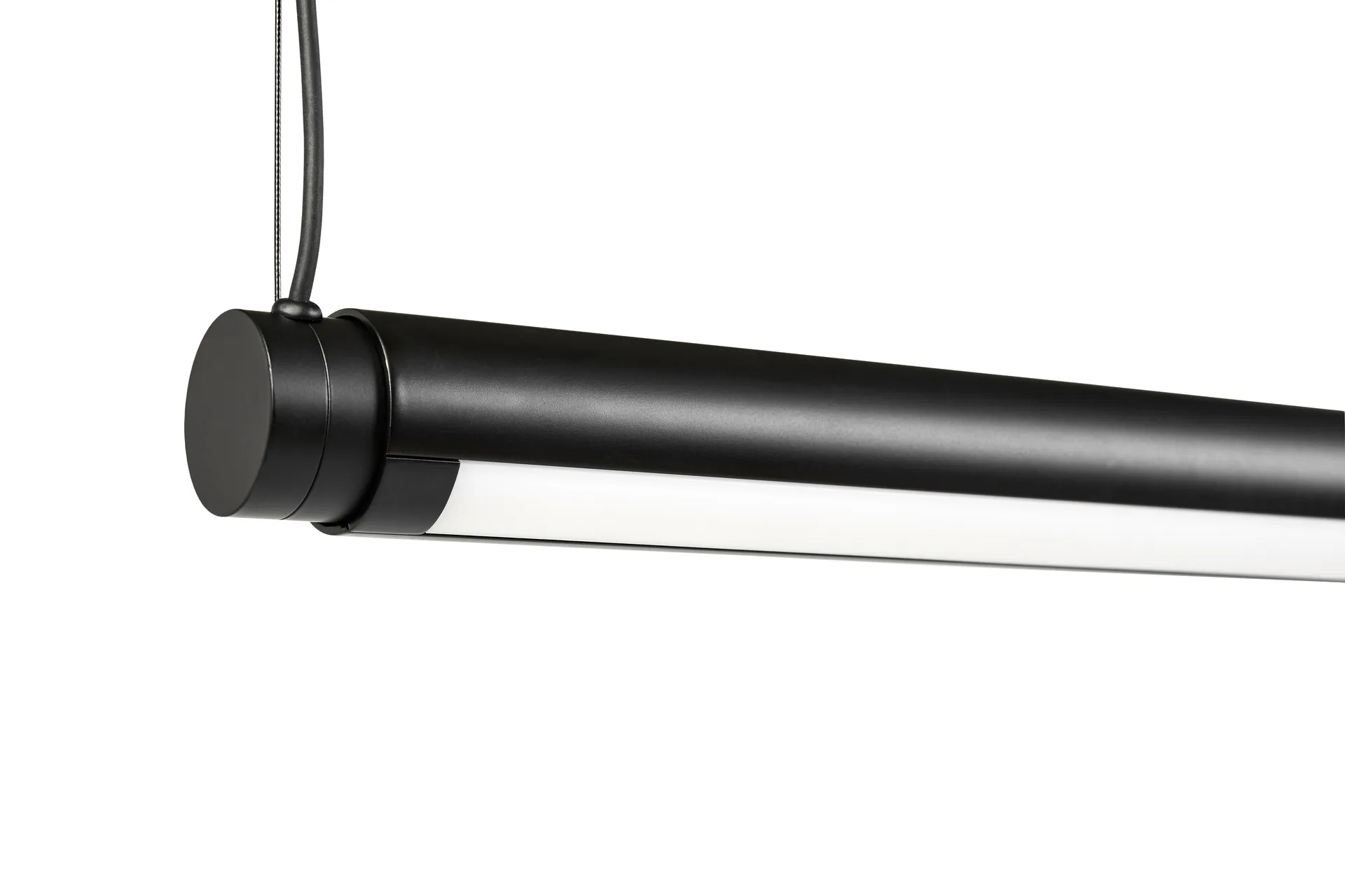 Candeeiro de teto Factor Linear Suspension 1500 Diffused, Soft black HAY