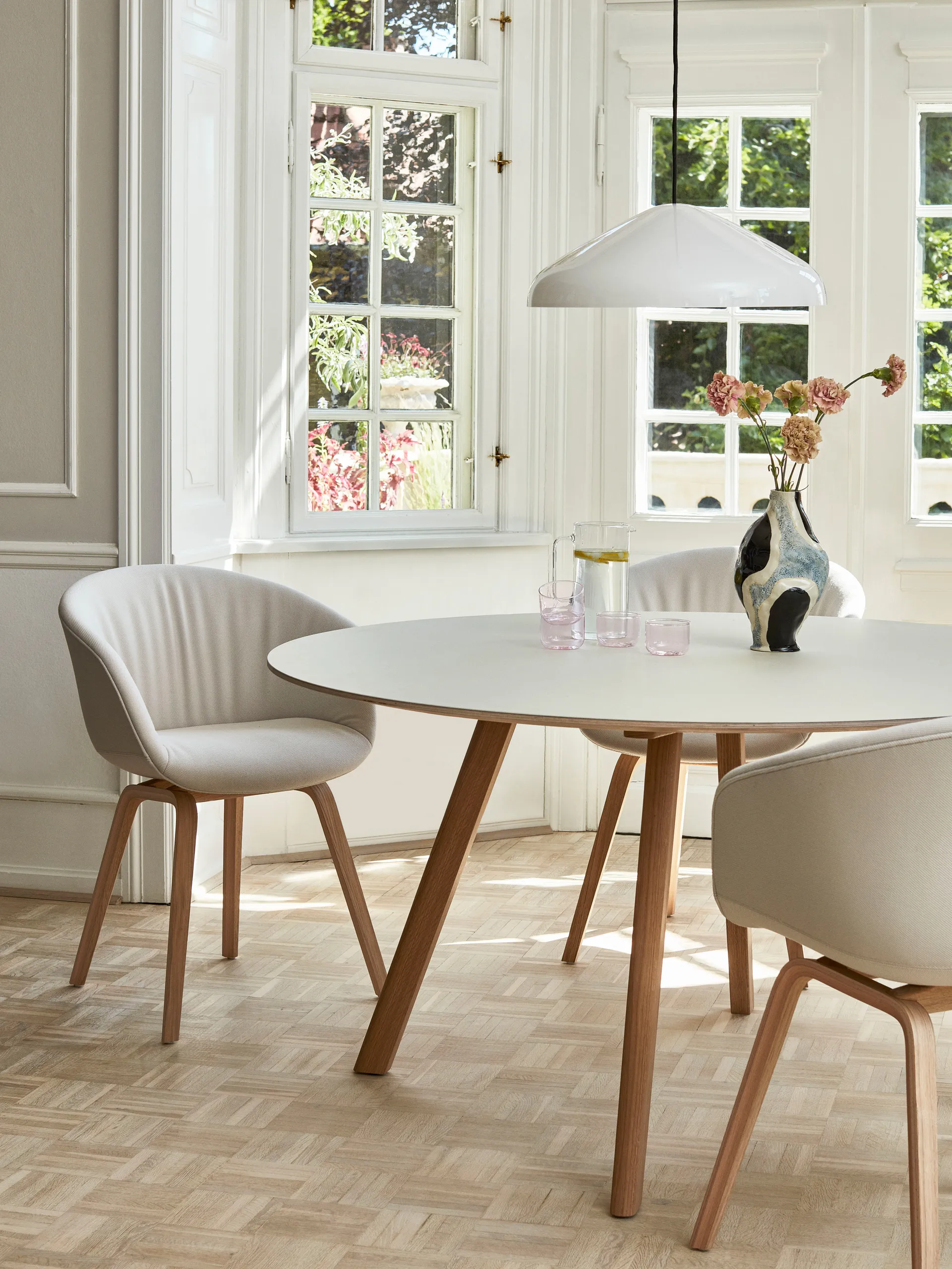 Candeeiro suspenso aço Pao Ø47 cm, Cream white HAY