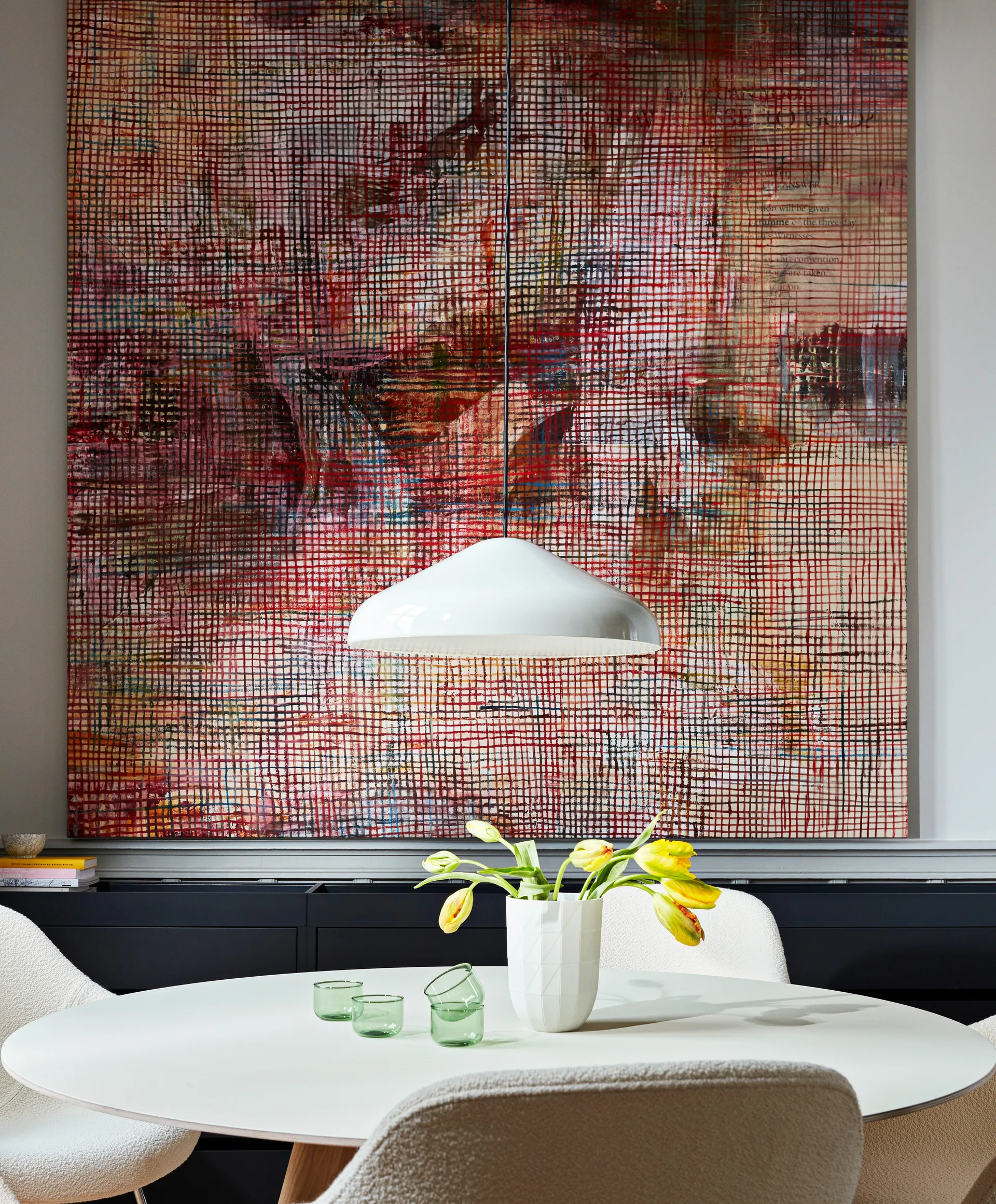 Candeeiro suspenso aço Pao Ø47 cm, Cream white HAY