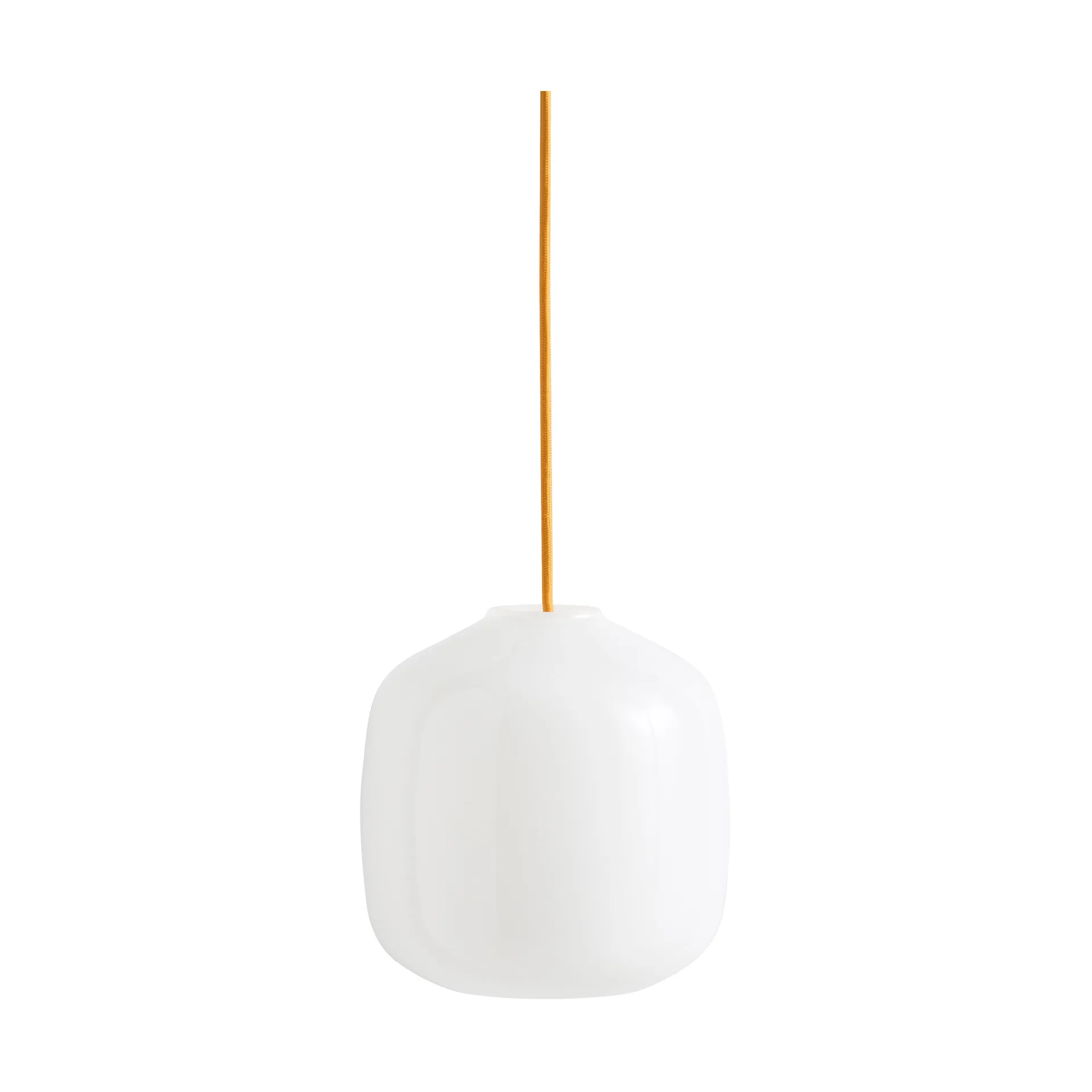 Candeeiro suspenso Buoy Ø20 cm, Opal glass-amber yellow HAY