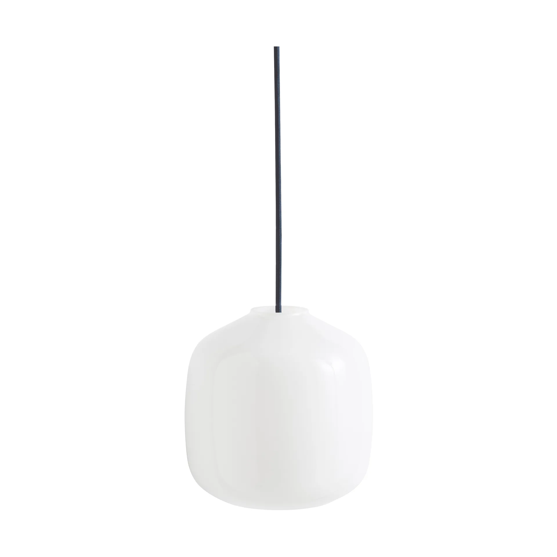 Candeeiro suspenso Buoy Ø20 cm, Opal glass-anthracite blue HAY