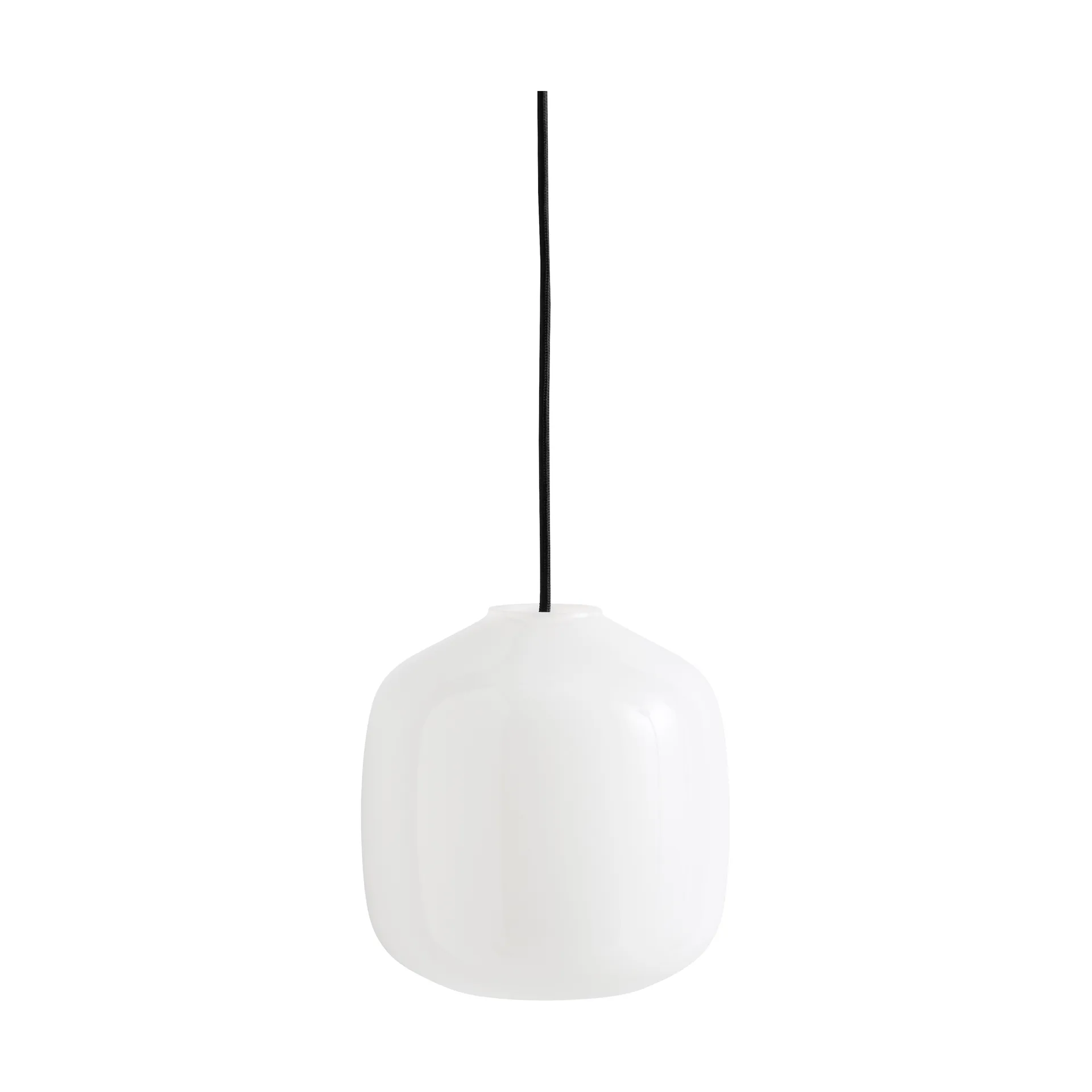 Candeeiro suspenso Buoy Ø20 cm, Opal glass-soft black HAY