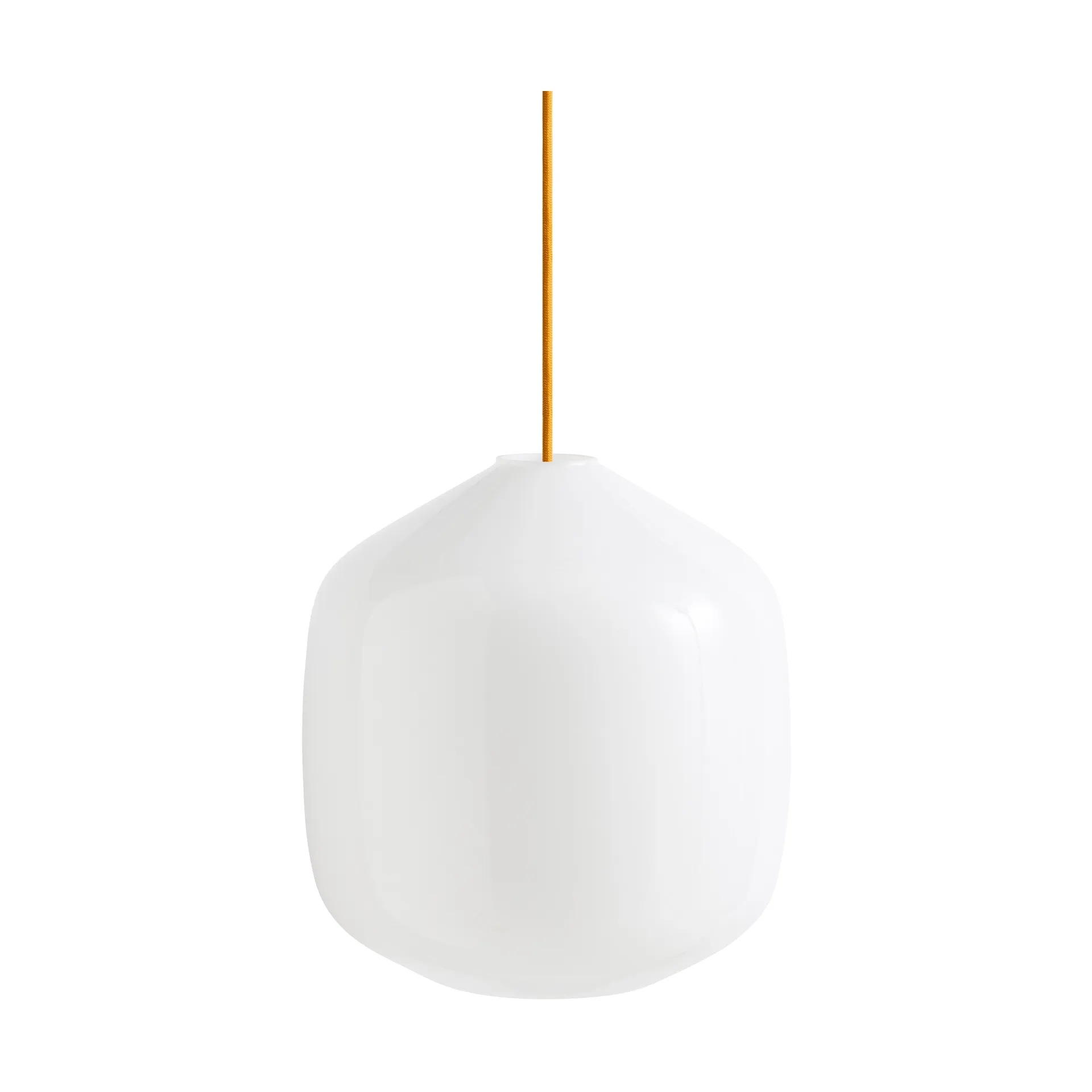 Candeeiro suspenso Buoy Ø30 cm, Opal glass-amber yellow HAY