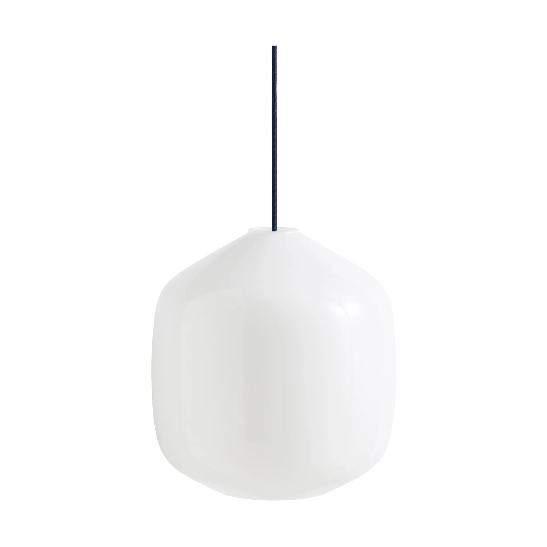 Candeeiro suspenso Buoy Ø30 cm, Opal glass-anthracite blue HAY