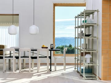 Candeeiro suspenso Buoy Ø30 cm - Opal glass-anthracite blue - HAY