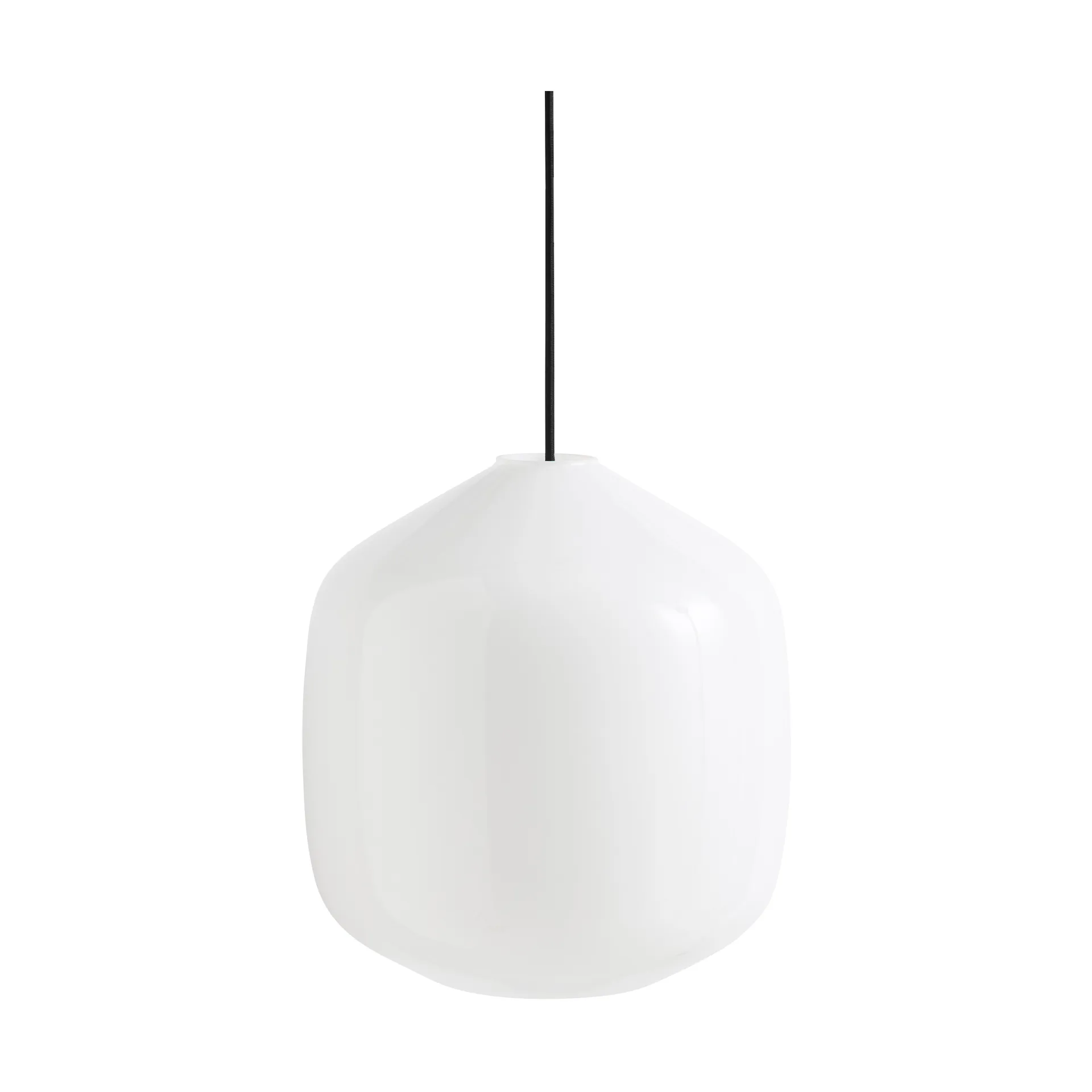 Candeeiro suspenso Buoy Ø30 cm, Opal glass-soft black HAY