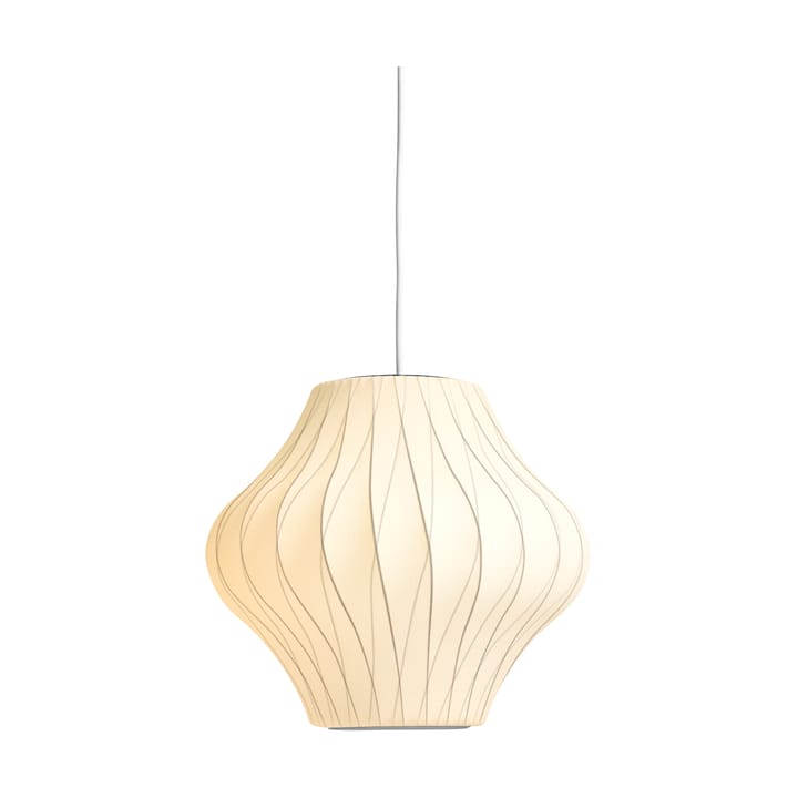 Candeeiro suspenso com padrão cruzado S Nelson Bubble Pear, Off white HAY