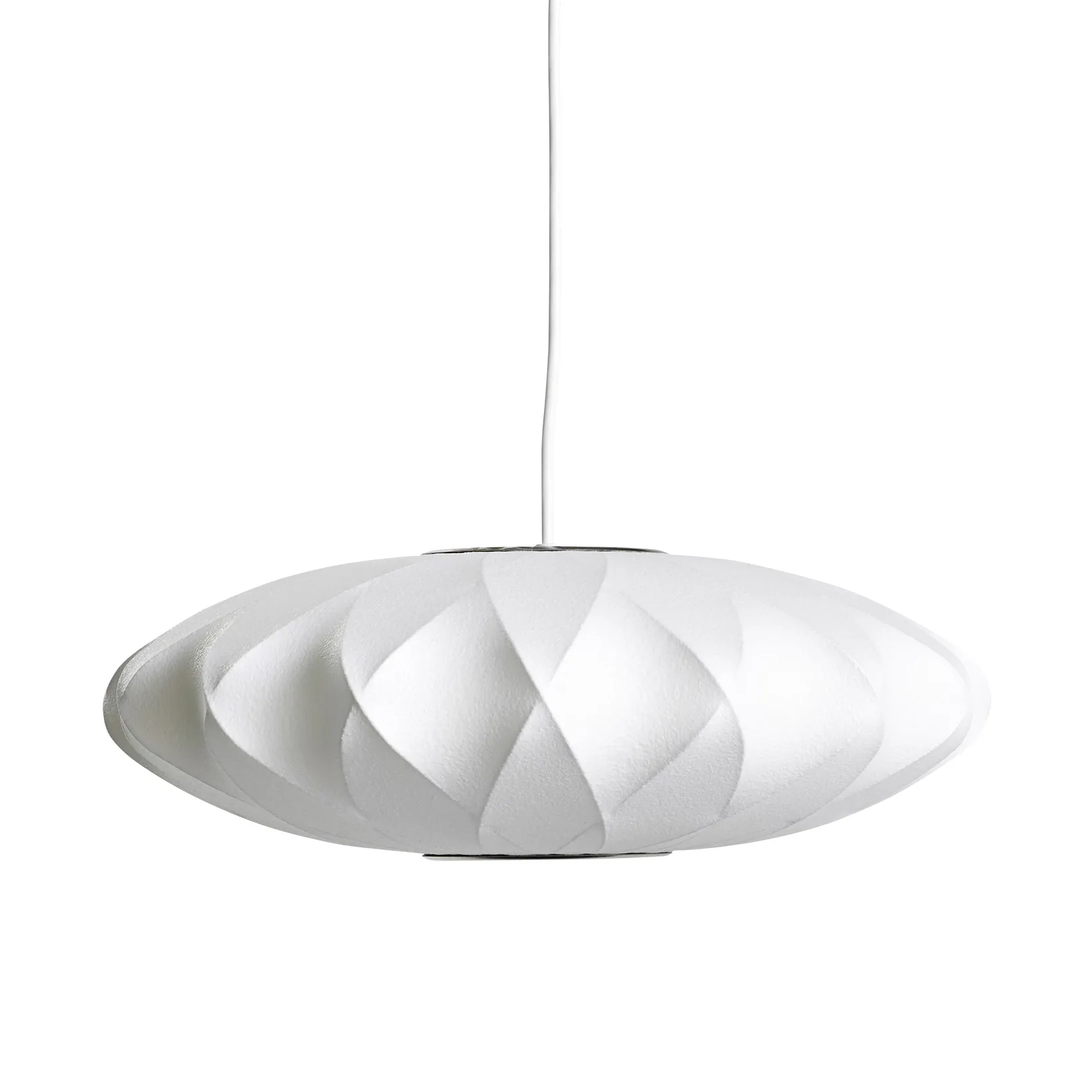 Candeeiro suspenso com padrão cruzado S Nelson Bubble Saucer, Off white HAY