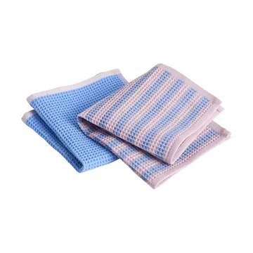 Canteen pano da loiça 31x31 cm, pack de 2 - Sky blue-rosa mix - HAY