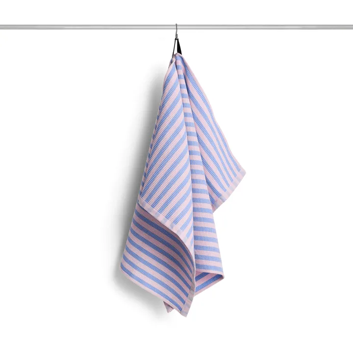 Canteen pano de cozinha 52x80 cm - Sky blue-light pink block stripe - HAY